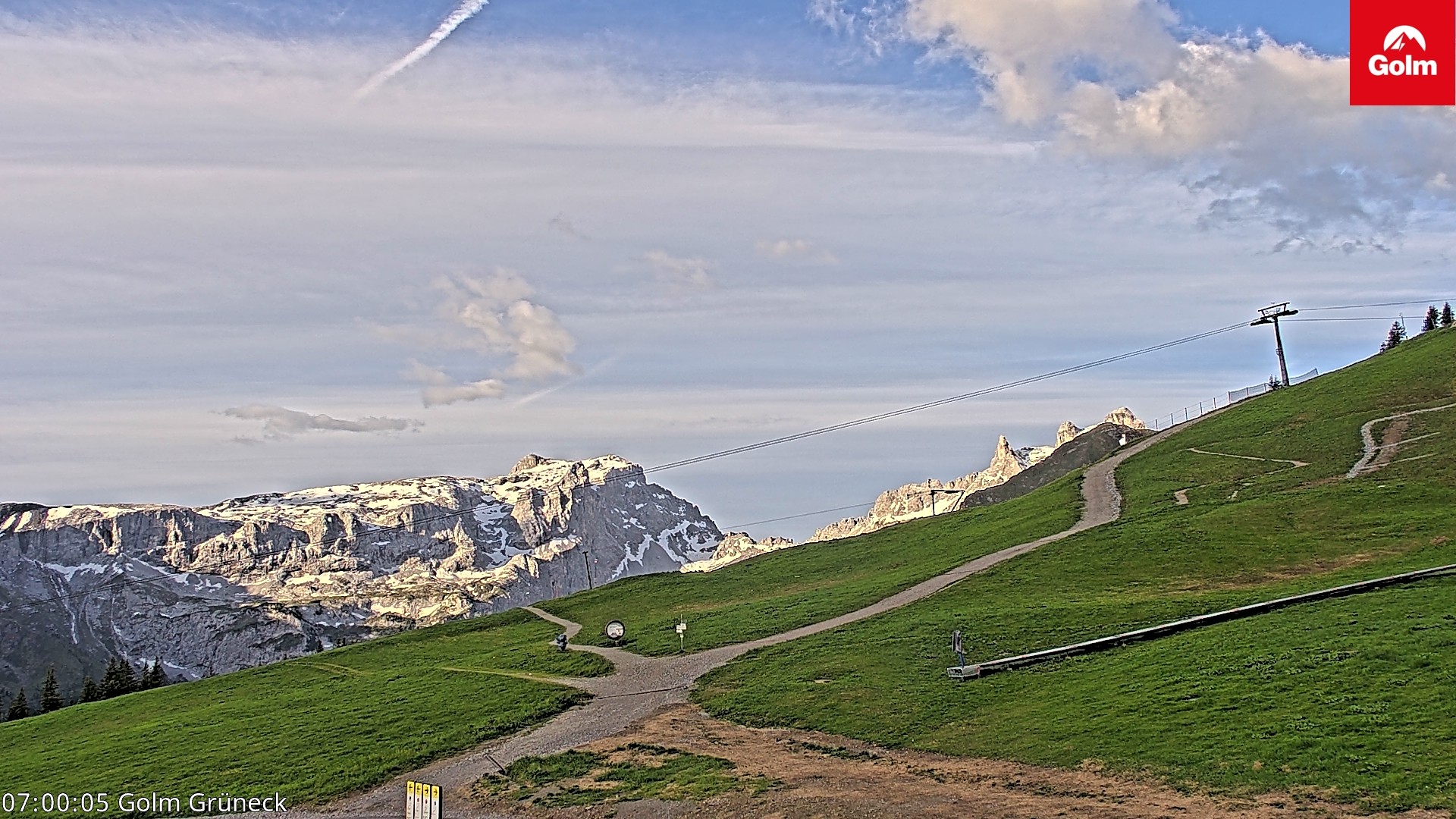 Archived image Webcam View Tschagguns Mittagsspitze from Golm