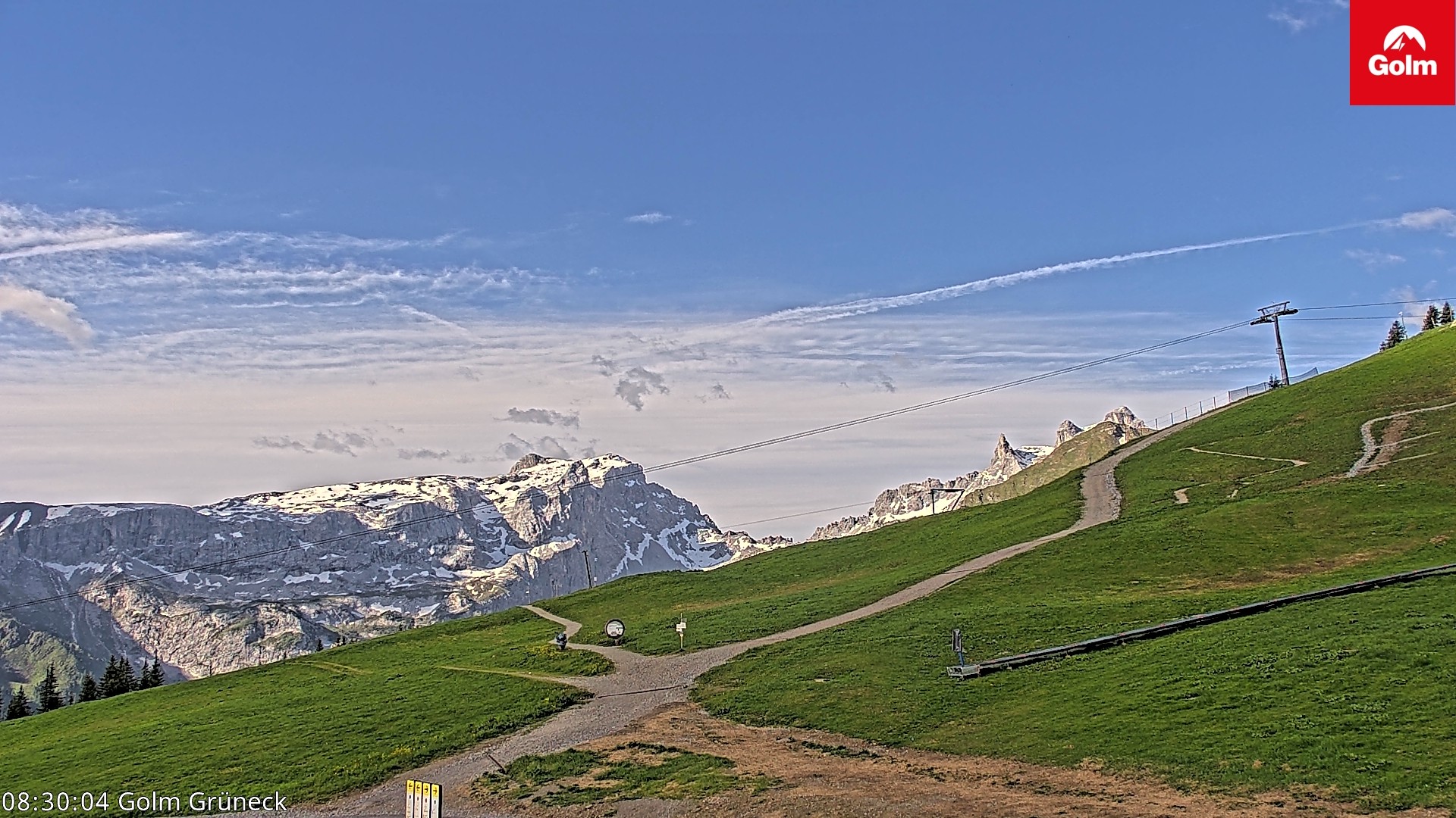 Archiv Foto Webcam Blick vom Golm auf die Tschaggunser Mittagsspitze