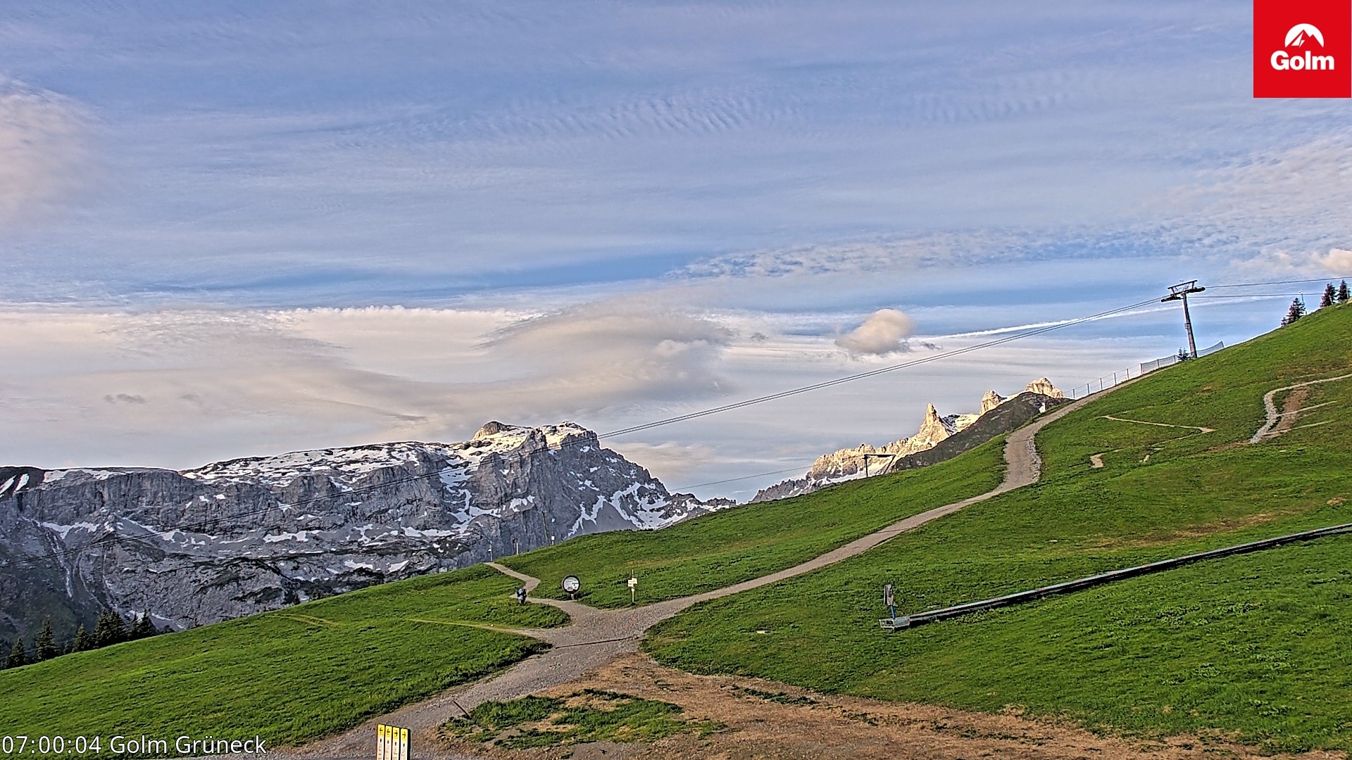 Archived image Webcam View Tschagguns Mittagsspitze from Golm