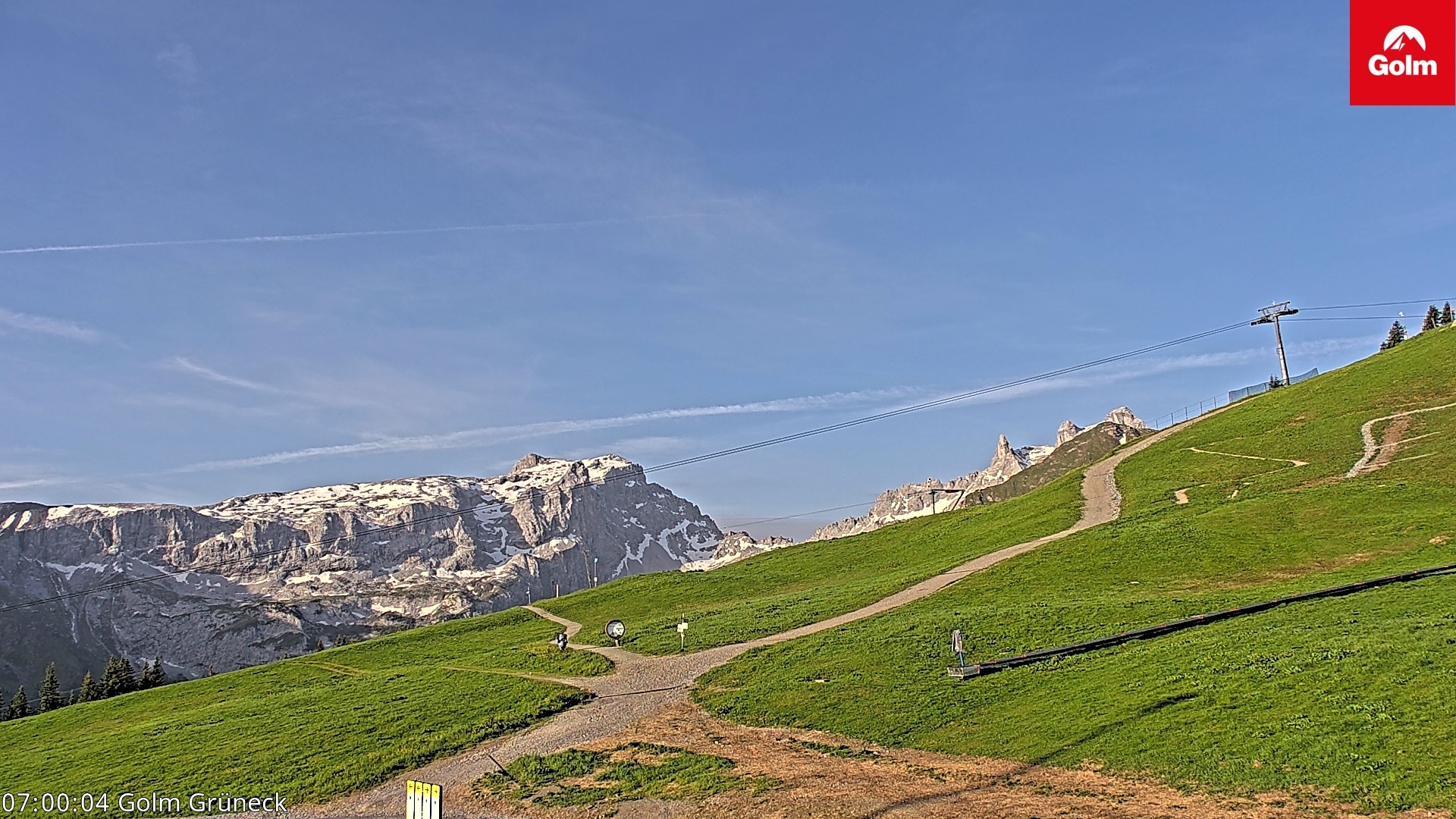 Archiv Foto Webcam Blick vom Golm auf die Tschaggunser Mittagsspitze