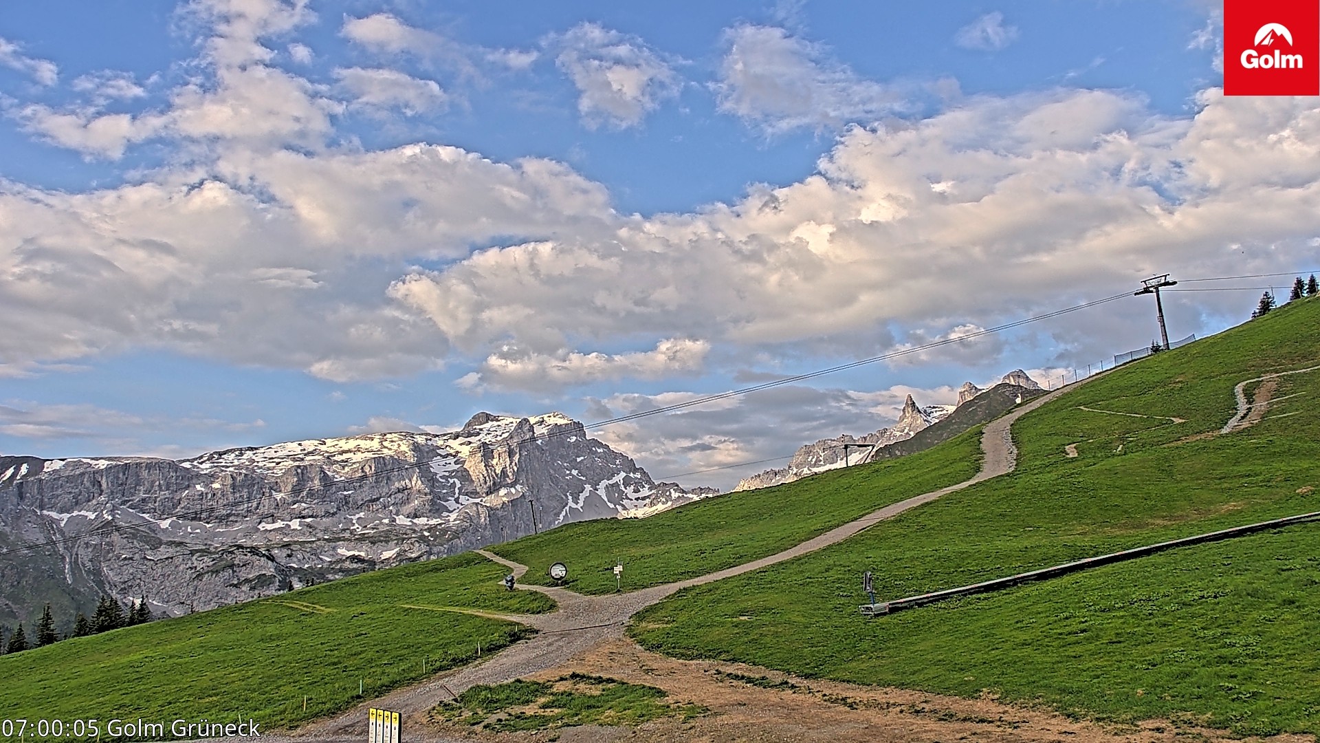 Archiv Foto Webcam Blick vom Golm auf die Tschaggunser Mittagsspitze