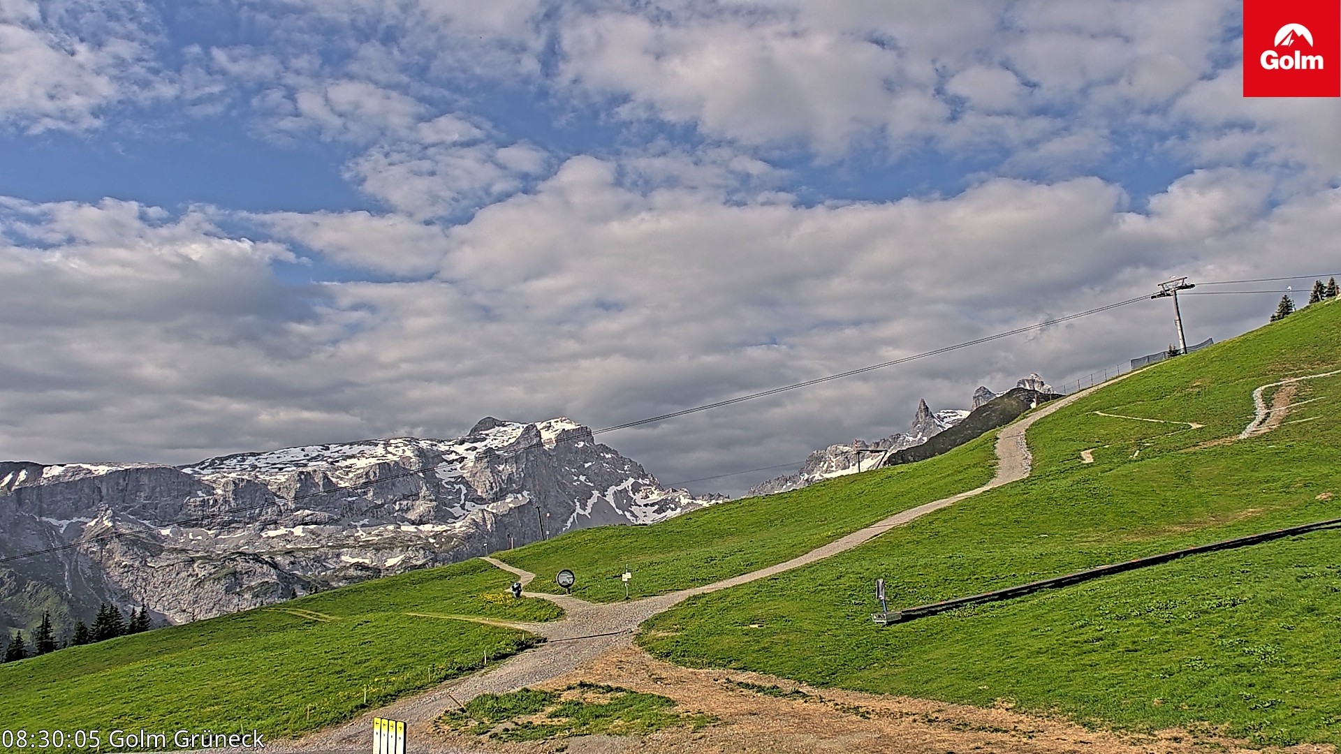 Archiv Foto Webcam Blick vom Golm auf die Tschaggunser Mittagsspitze