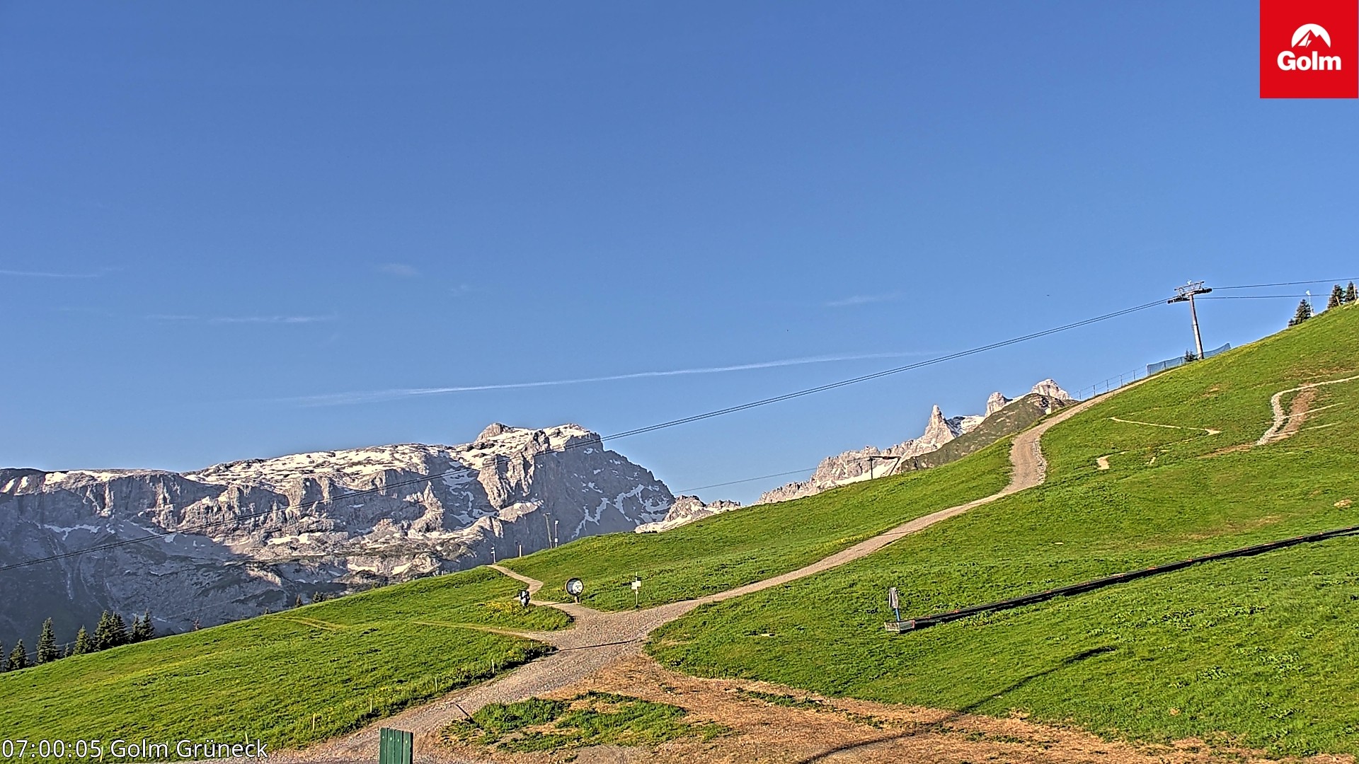 Archiv Foto Webcam Blick vom Golm auf die Tschaggunser Mittagsspitze