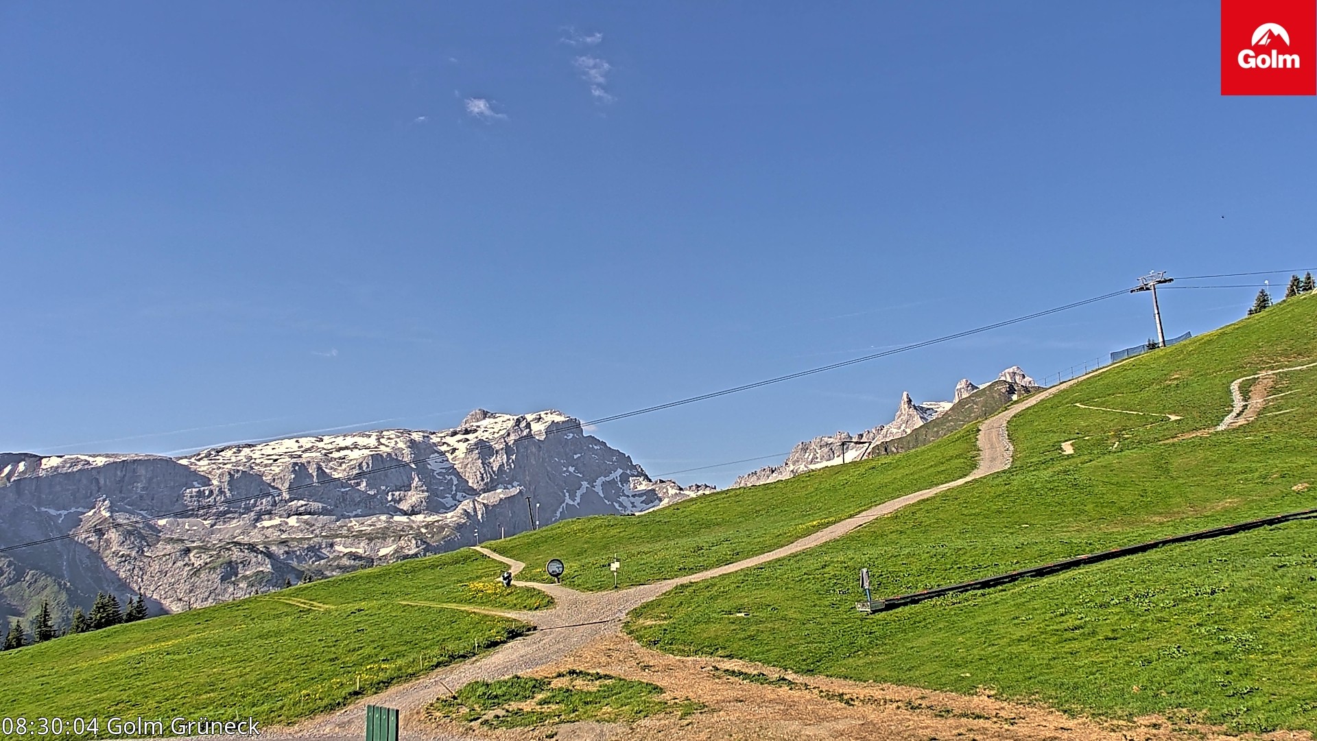 Archiv Foto Webcam Blick vom Golm auf die Tschaggunser Mittagsspitze