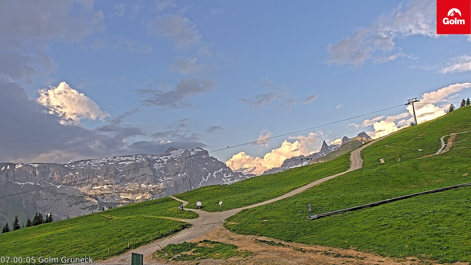 Archiv Foto Webcam Blick vom Golm auf die Tschaggunser Mittagsspitze