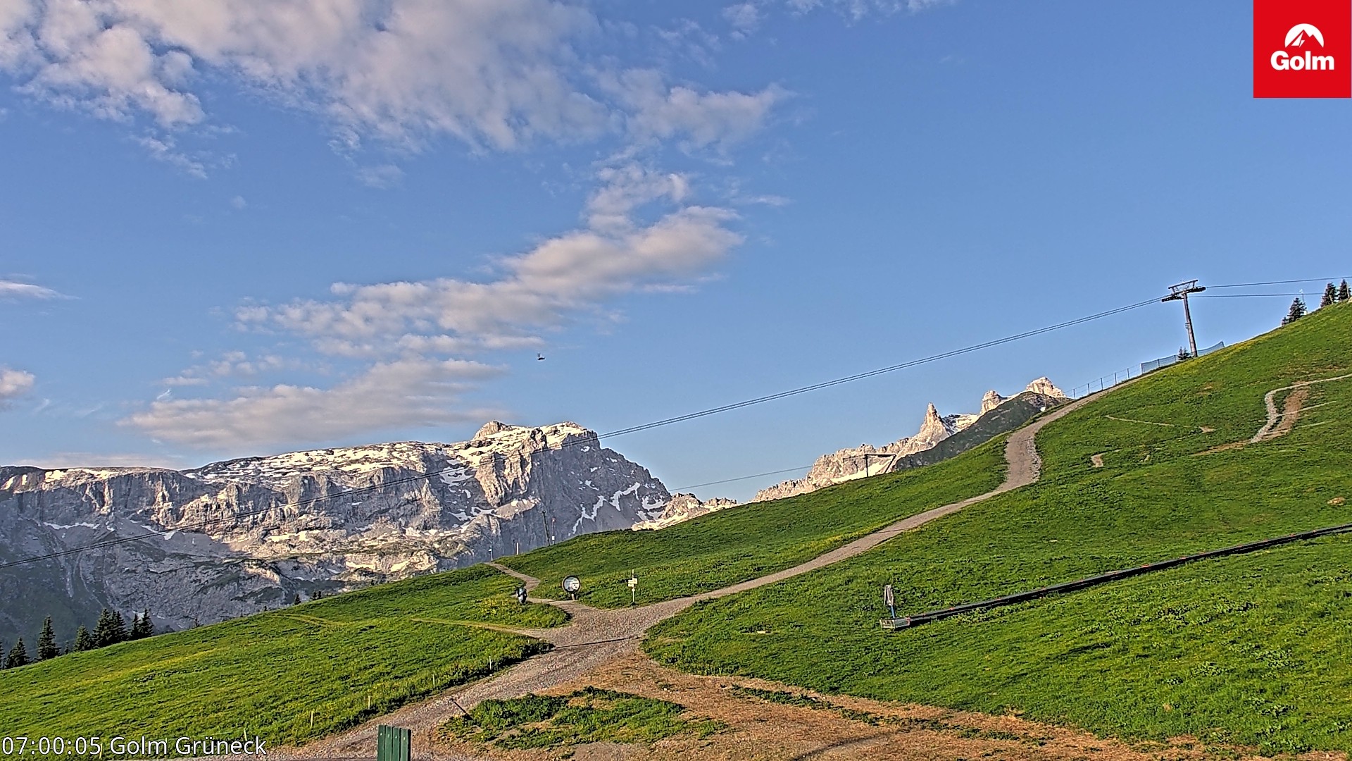 Archiv Foto Webcam Blick vom Golm auf die Tschaggunser Mittagsspitze