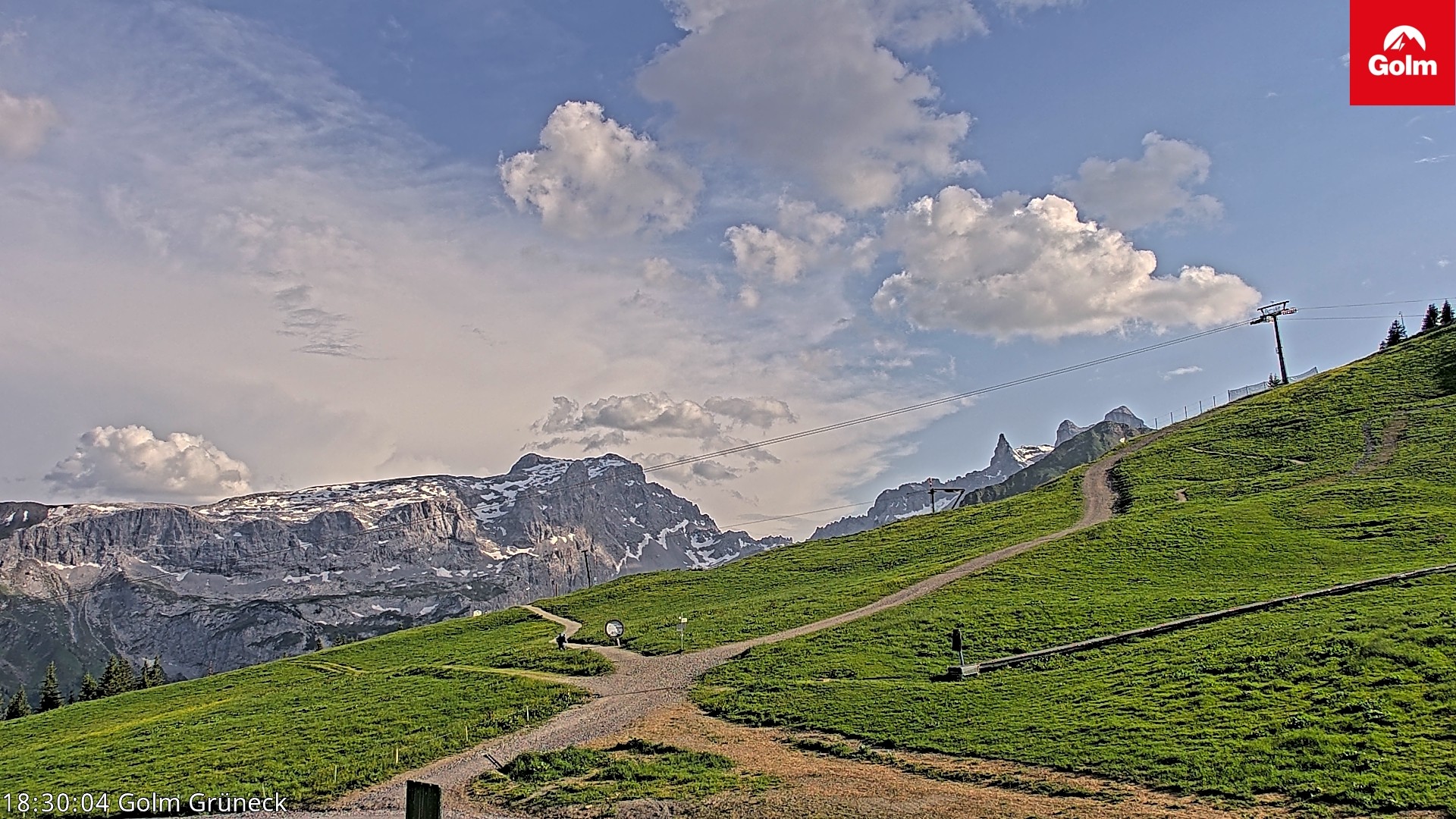 Archiv Foto Webcam Blick vom Golm auf die Tschaggunser Mittagsspitze