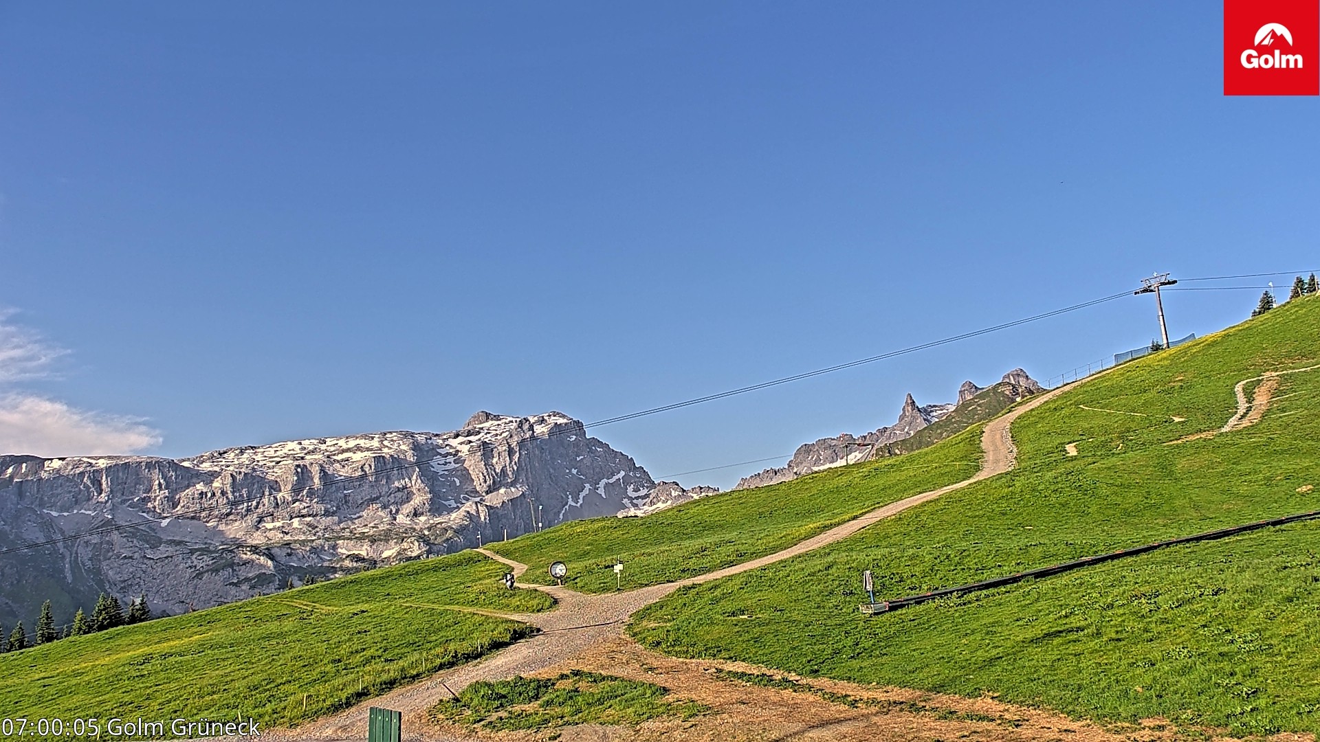 Archiv Foto Webcam Blick vom Golm auf die Tschaggunser Mittagsspitze