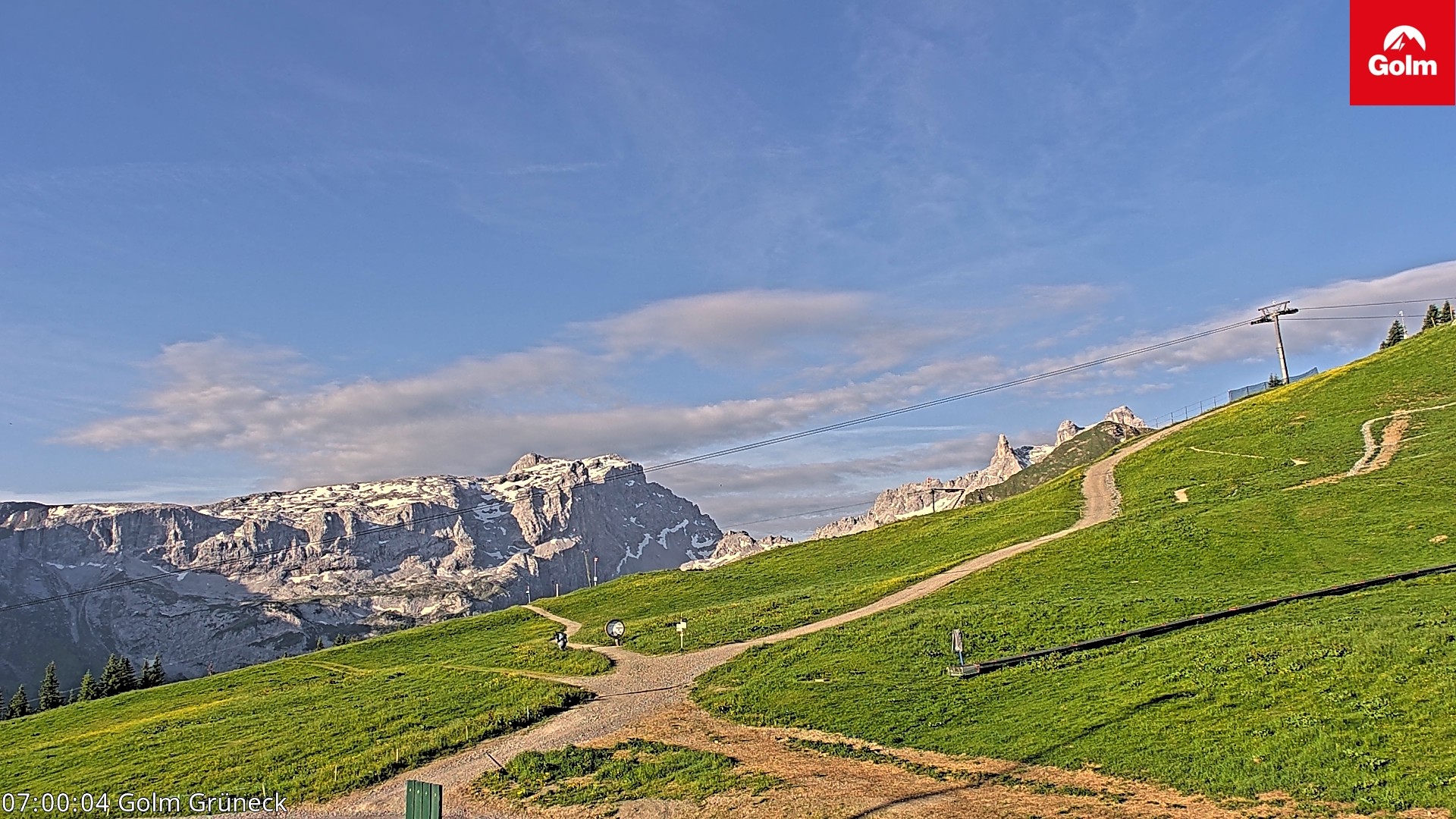 Archiv Foto Webcam Blick vom Golm auf die Tschaggunser Mittagsspitze