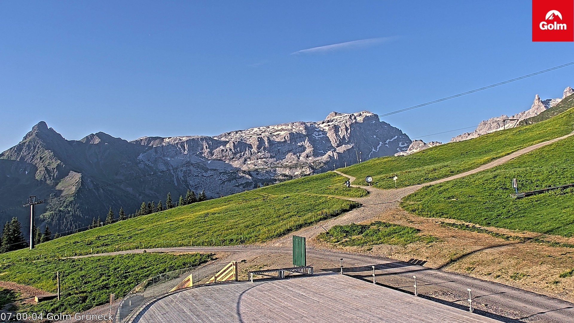 Archived image Webcam View Tschagguns Mittagsspitze from Golm