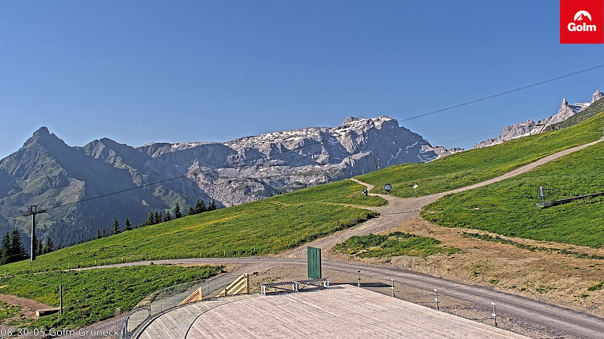 Archived image Webcam View Tschagguns Mittagsspitze from Golm
