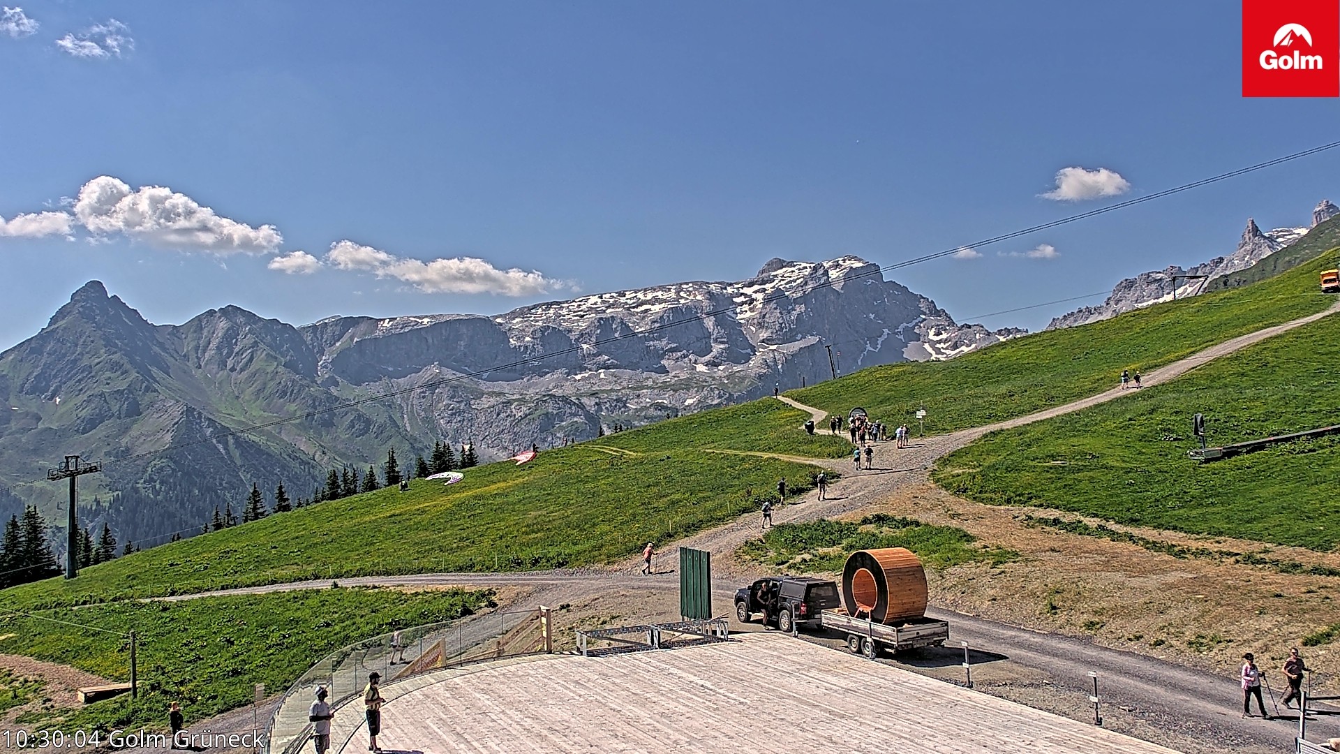 Archived image Webcam View Tschagguns Mittagsspitze from Golm