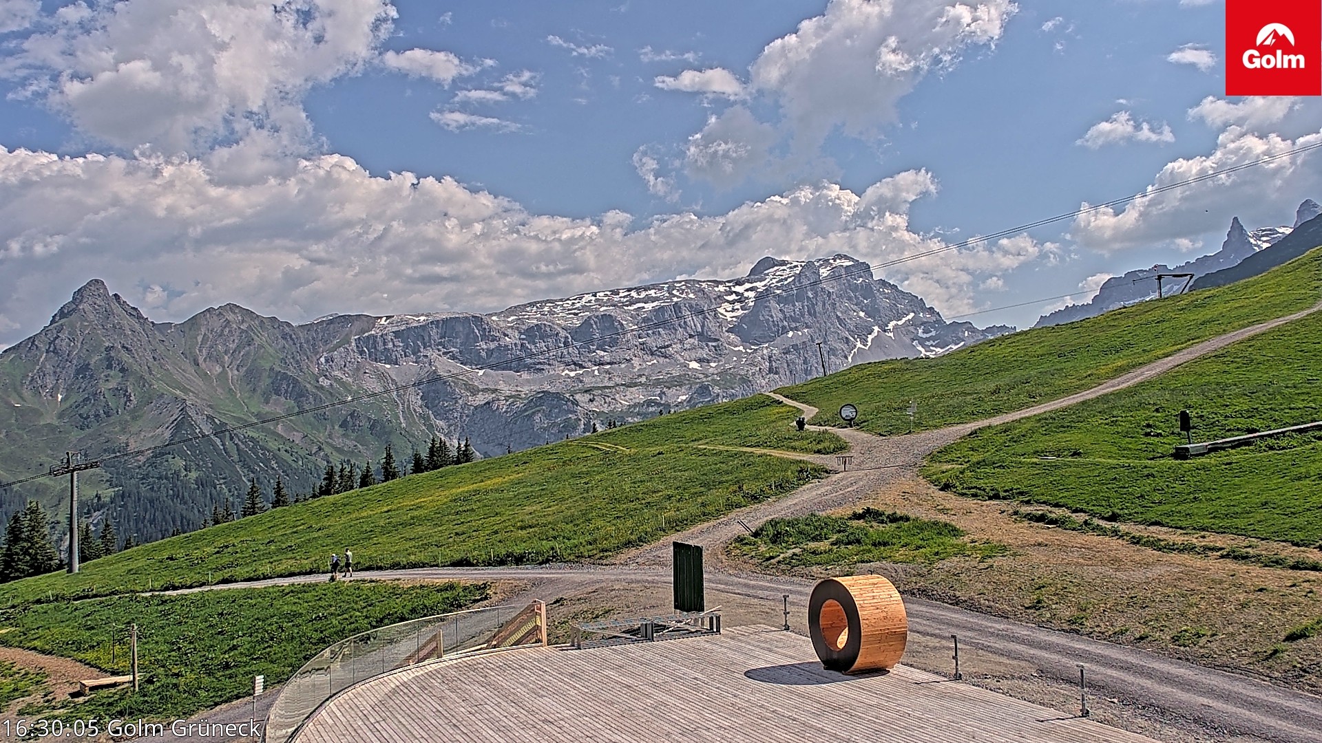Archiv Foto Webcam Blick vom Golm auf die Tschaggunser Mittagsspitze