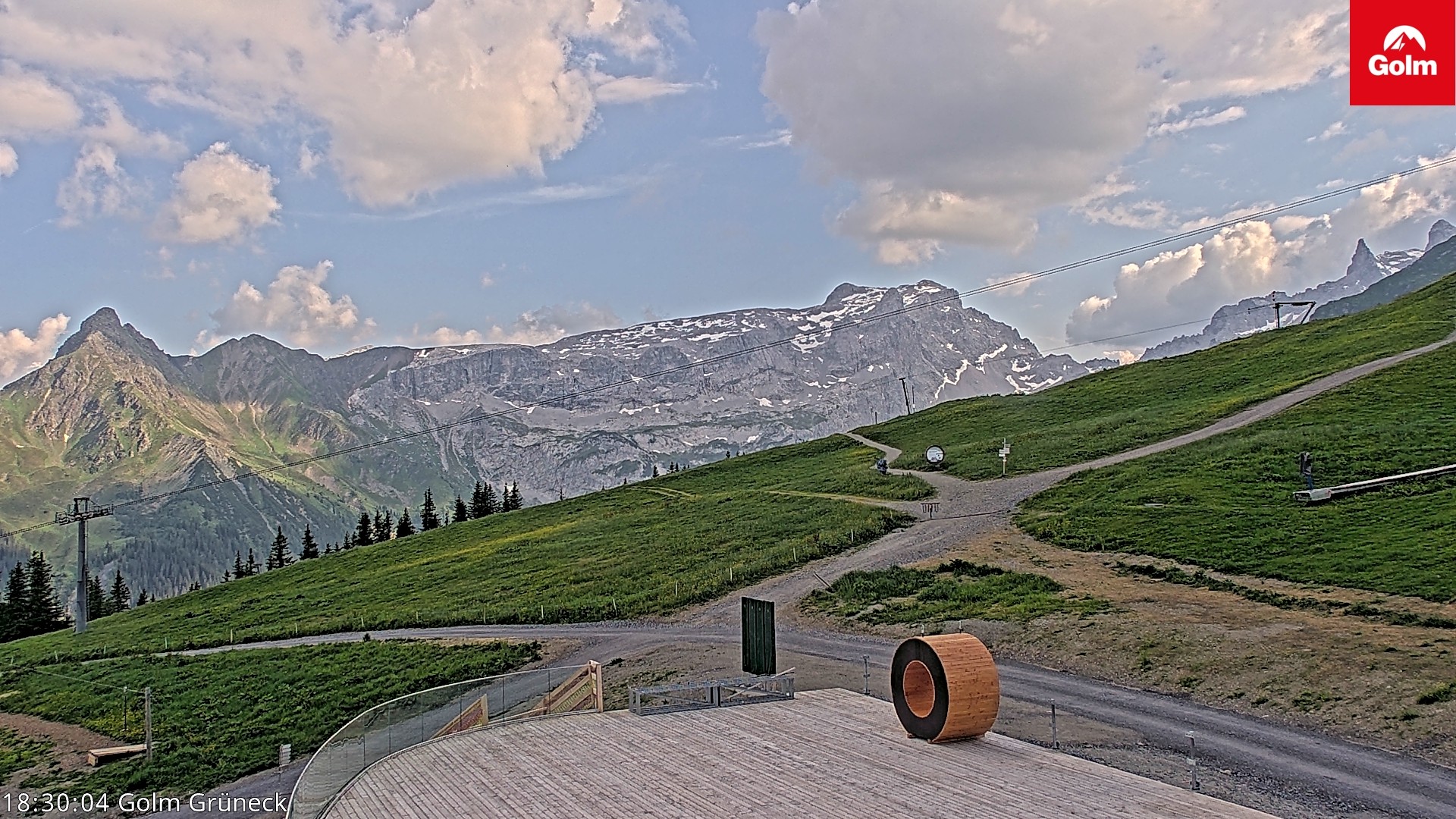 Archiv Foto Webcam Blick vom Golm auf die Tschaggunser Mittagsspitze