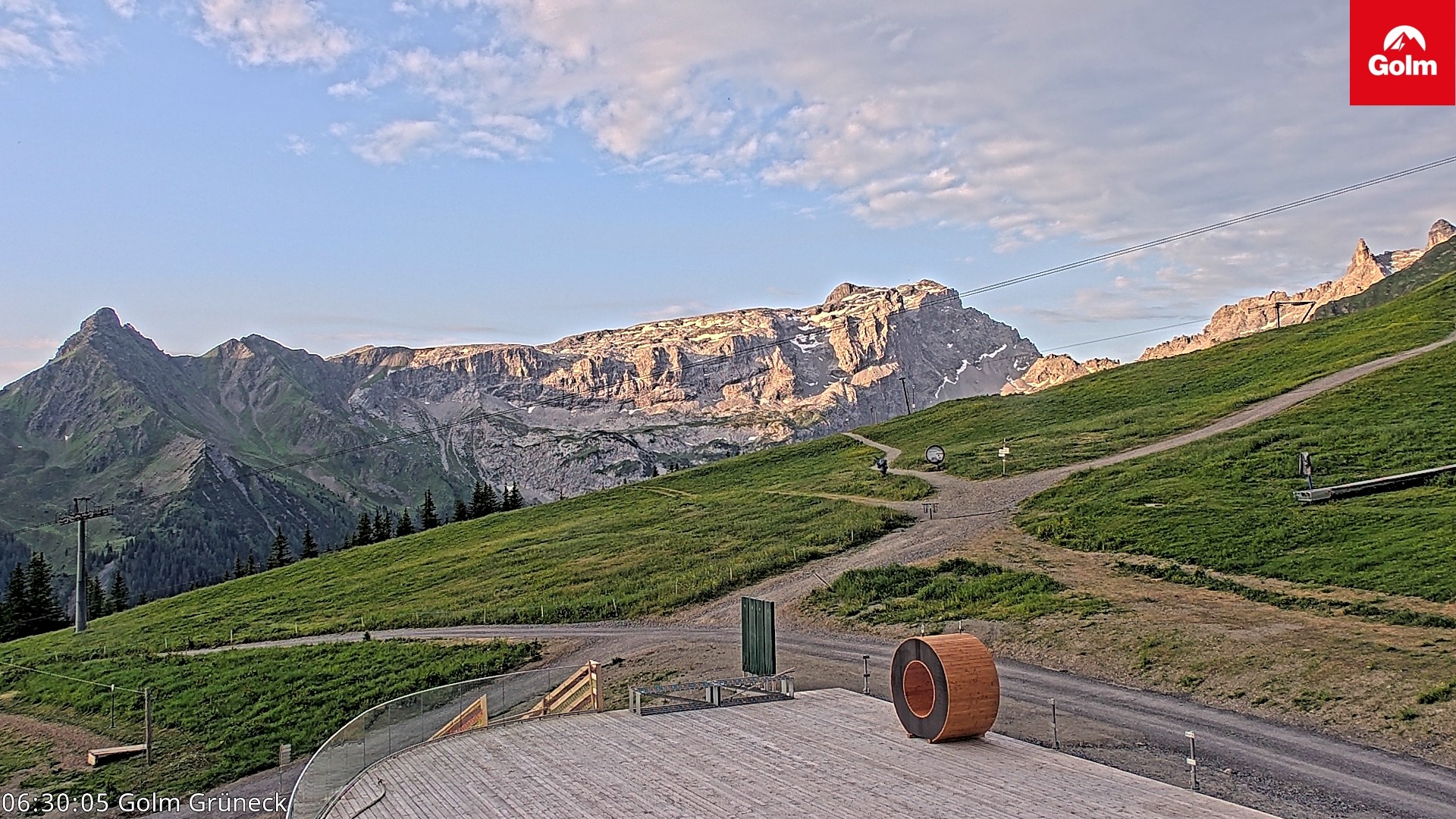 Archiv Foto Webcam Blick vom Golm auf die Tschaggunser Mittagsspitze