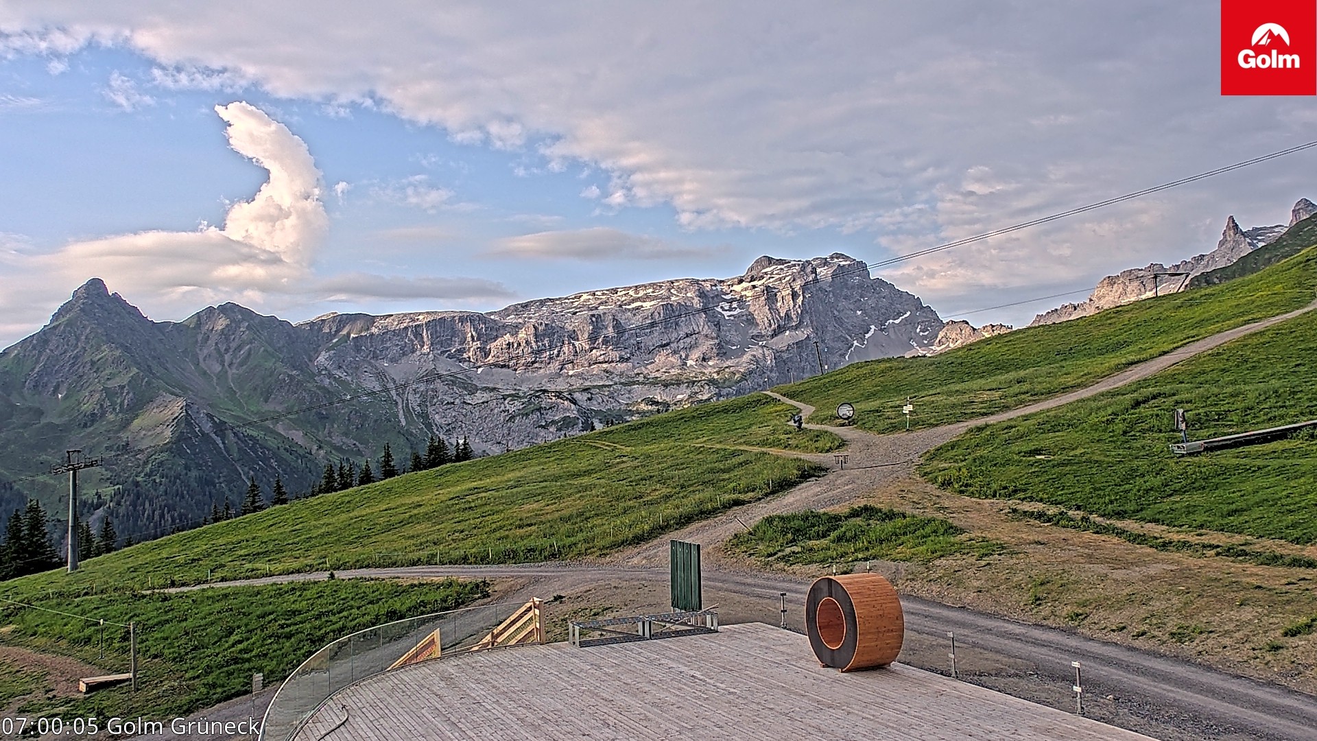 Archiv Foto Webcam Blick vom Golm auf die Tschaggunser Mittagsspitze
