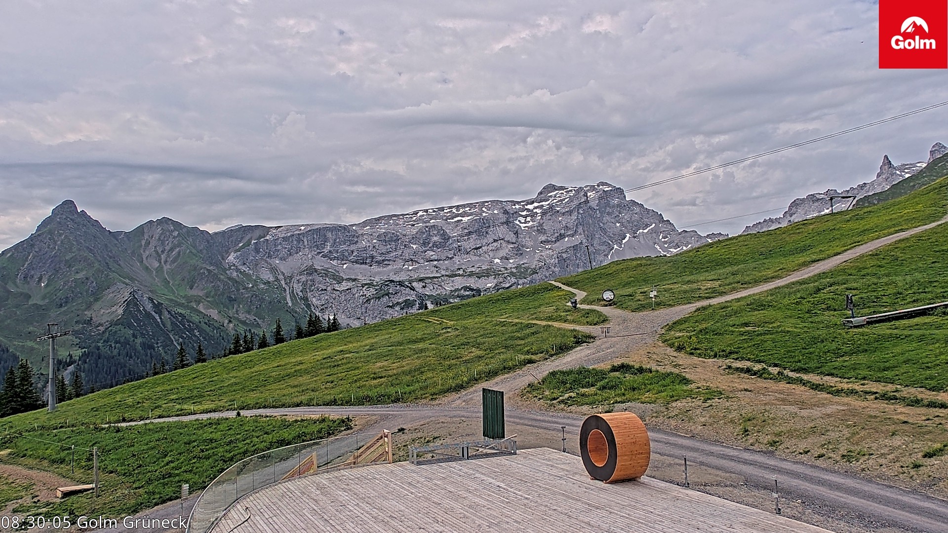 Archiv Foto Webcam Blick vom Golm auf die Tschaggunser Mittagsspitze