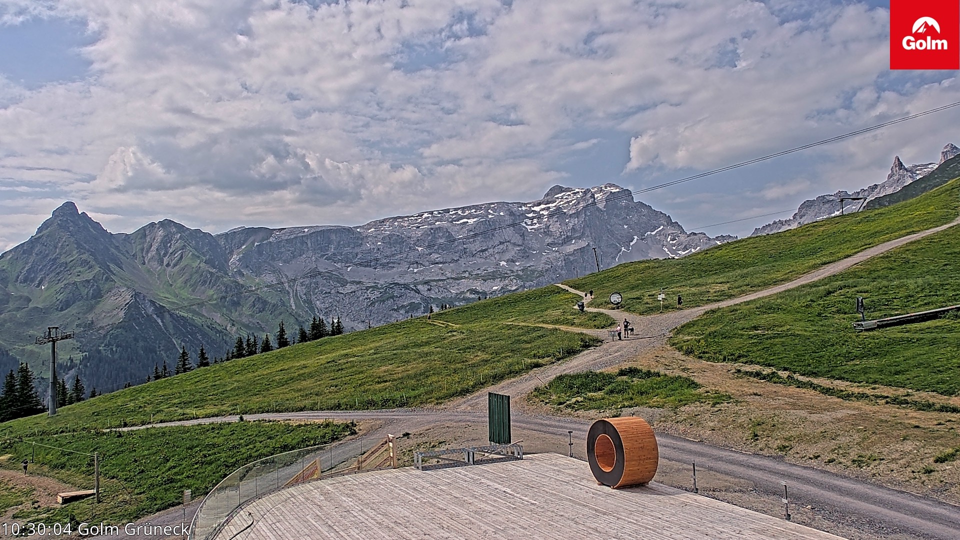 Archiv Foto Webcam Blick vom Golm auf die Tschaggunser Mittagsspitze