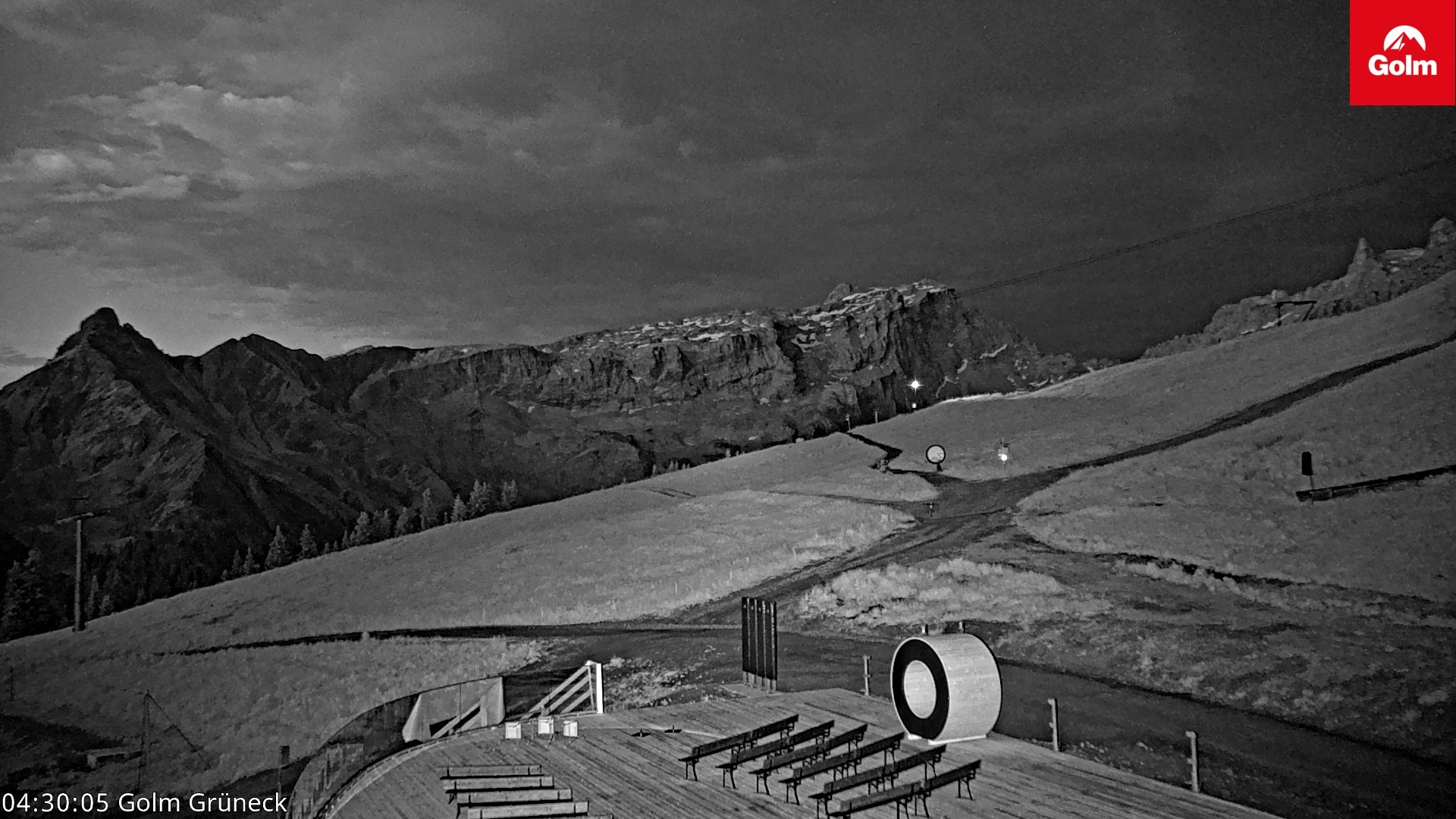 Archiv Foto Webcam Blick vom Golm auf die Tschaggunser Mittagsspitze
