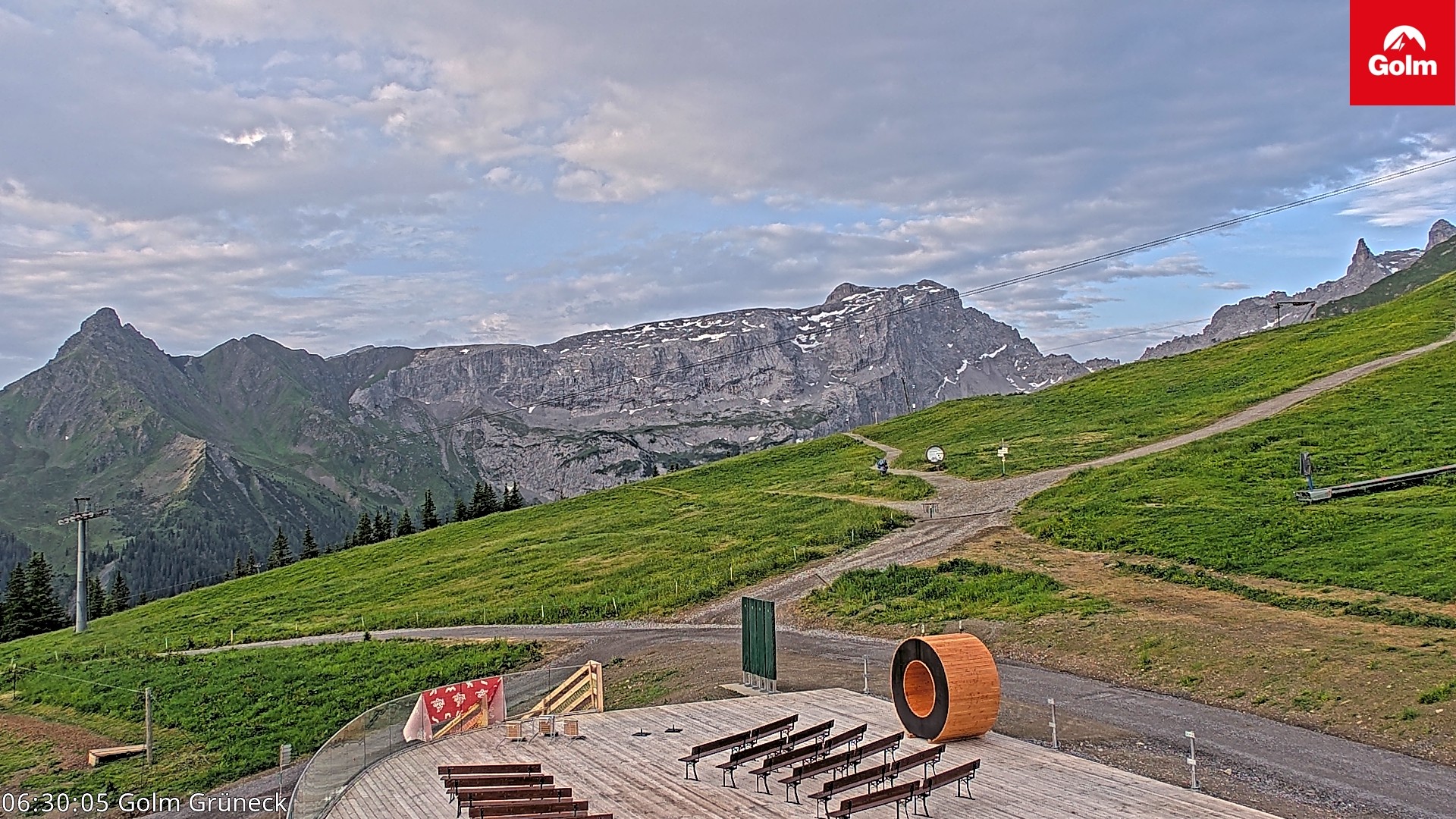 Archiv Foto Webcam Blick vom Golm auf die Tschaggunser Mittagsspitze