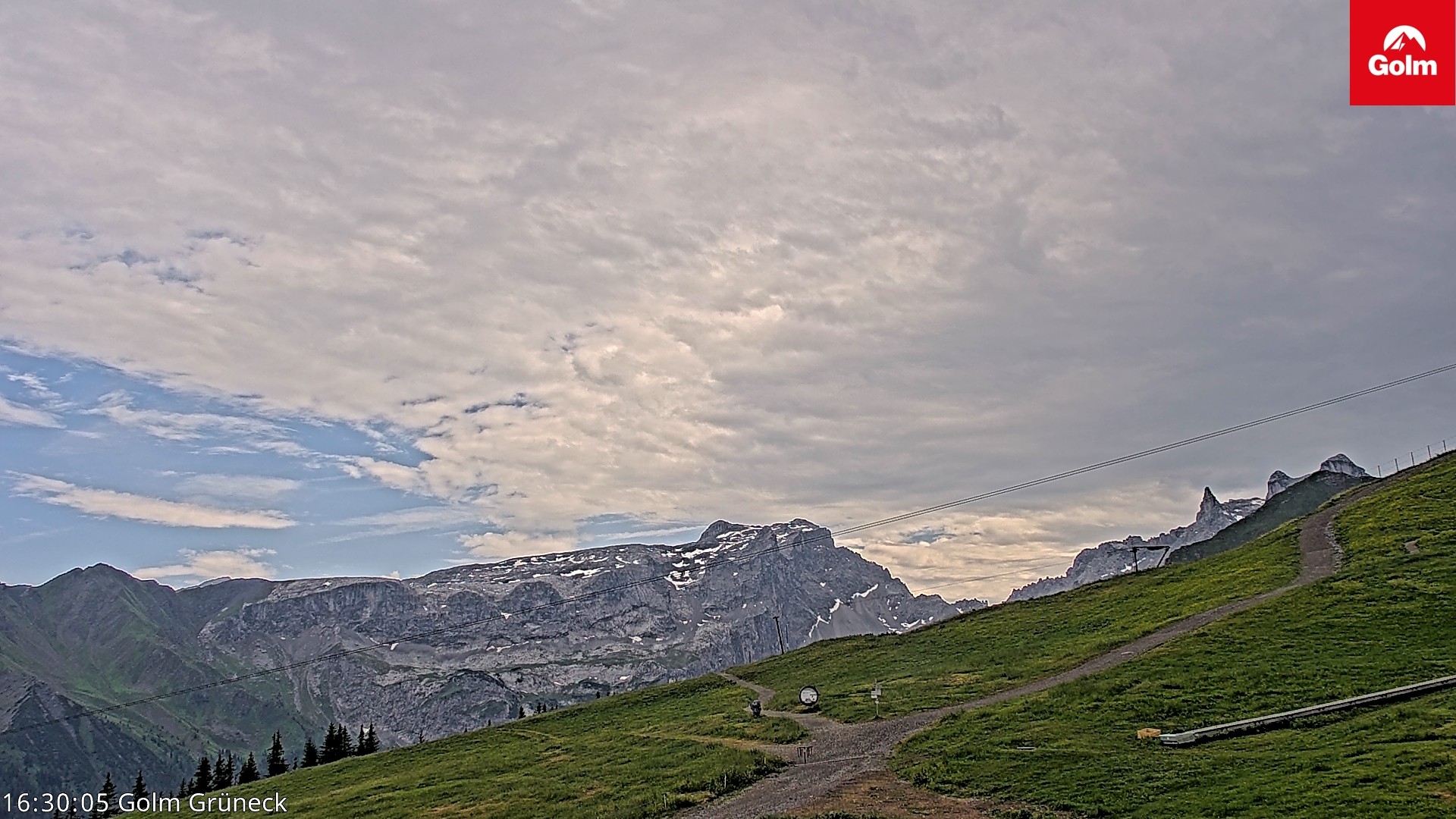 Archiv Foto Webcam Blick vom Golm auf die Tschaggunser Mittagsspitze