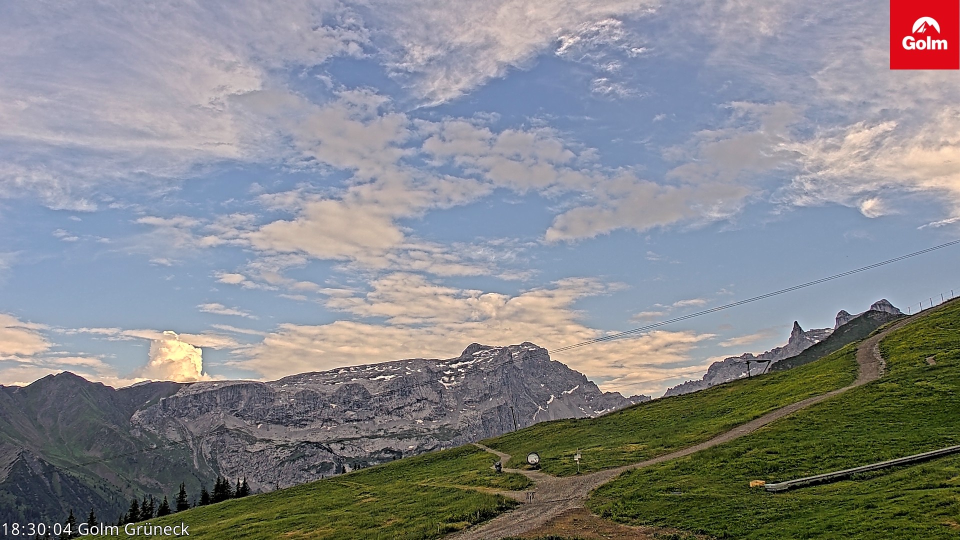 Archiv Foto Webcam Blick vom Golm auf die Tschaggunser Mittagsspitze