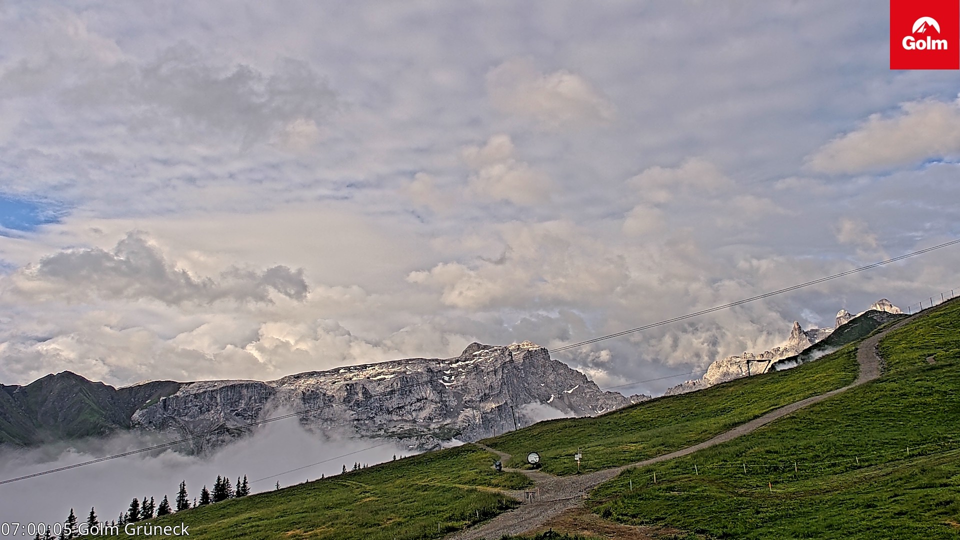Archiv Foto Webcam Blick vom Golm auf die Tschaggunser Mittagsspitze