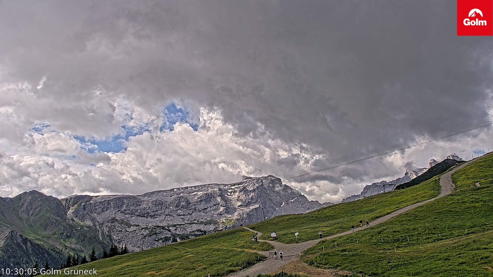 Archiv Foto Webcam Blick vom Golm auf die Tschaggunser Mittagsspitze