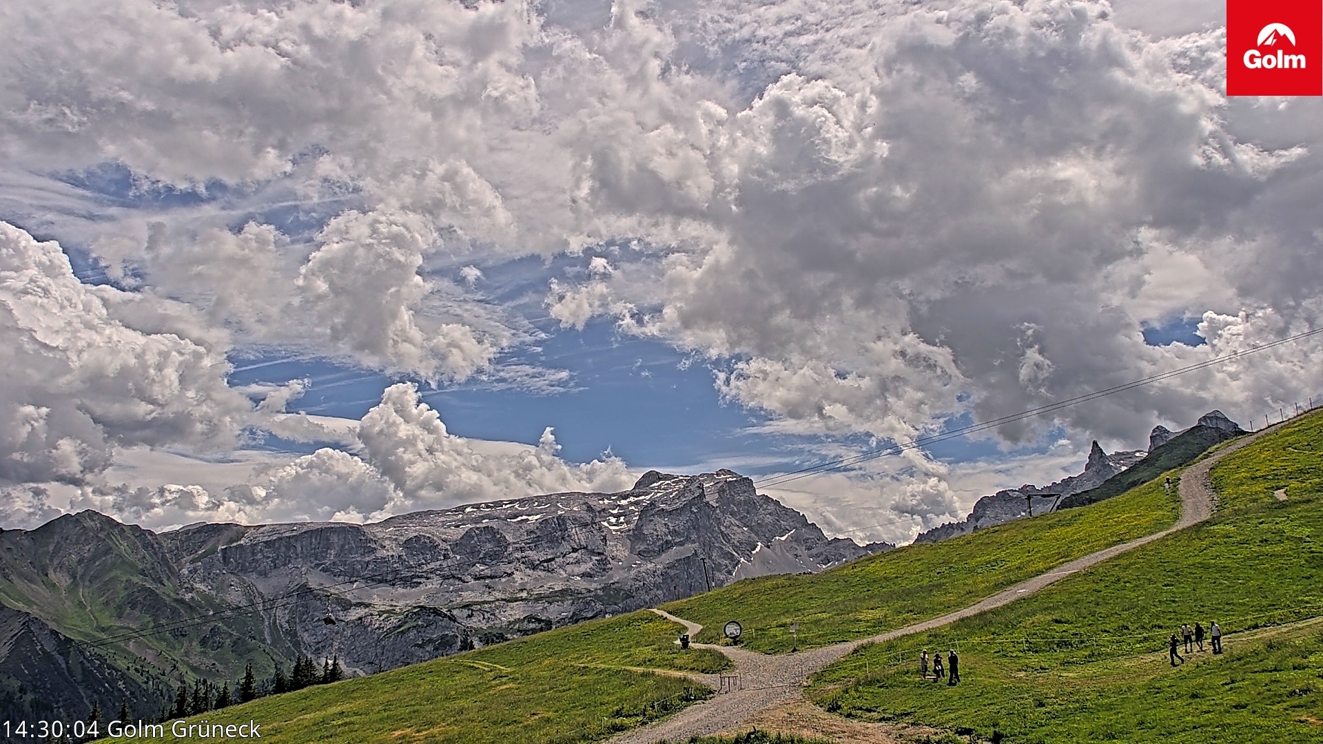 Archiv Foto Webcam Blick vom Golm auf die Tschaggunser Mittagsspitze