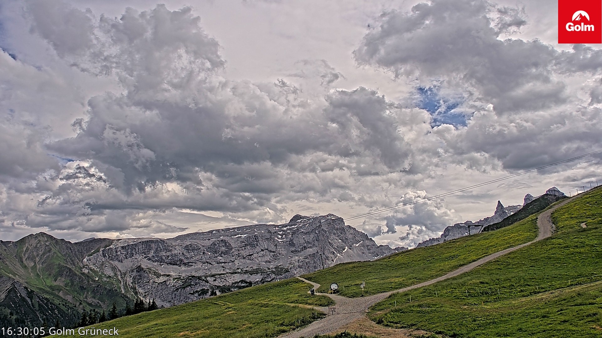 Archiv Foto Webcam Blick vom Golm auf die Tschaggunser Mittagsspitze