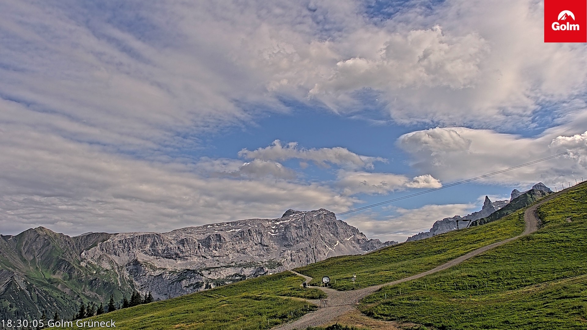 Archiv Foto Webcam Blick vom Golm auf die Tschaggunser Mittagsspitze