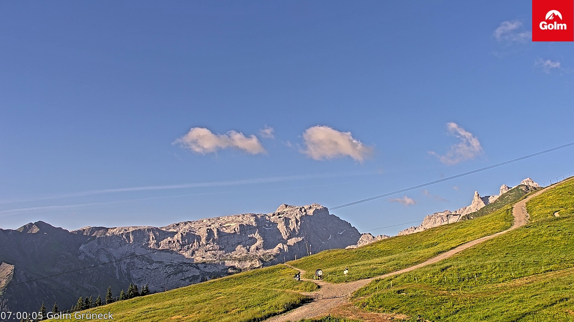 Archiv Foto Webcam Blick vom Golm auf die Tschaggunser Mittagsspitze