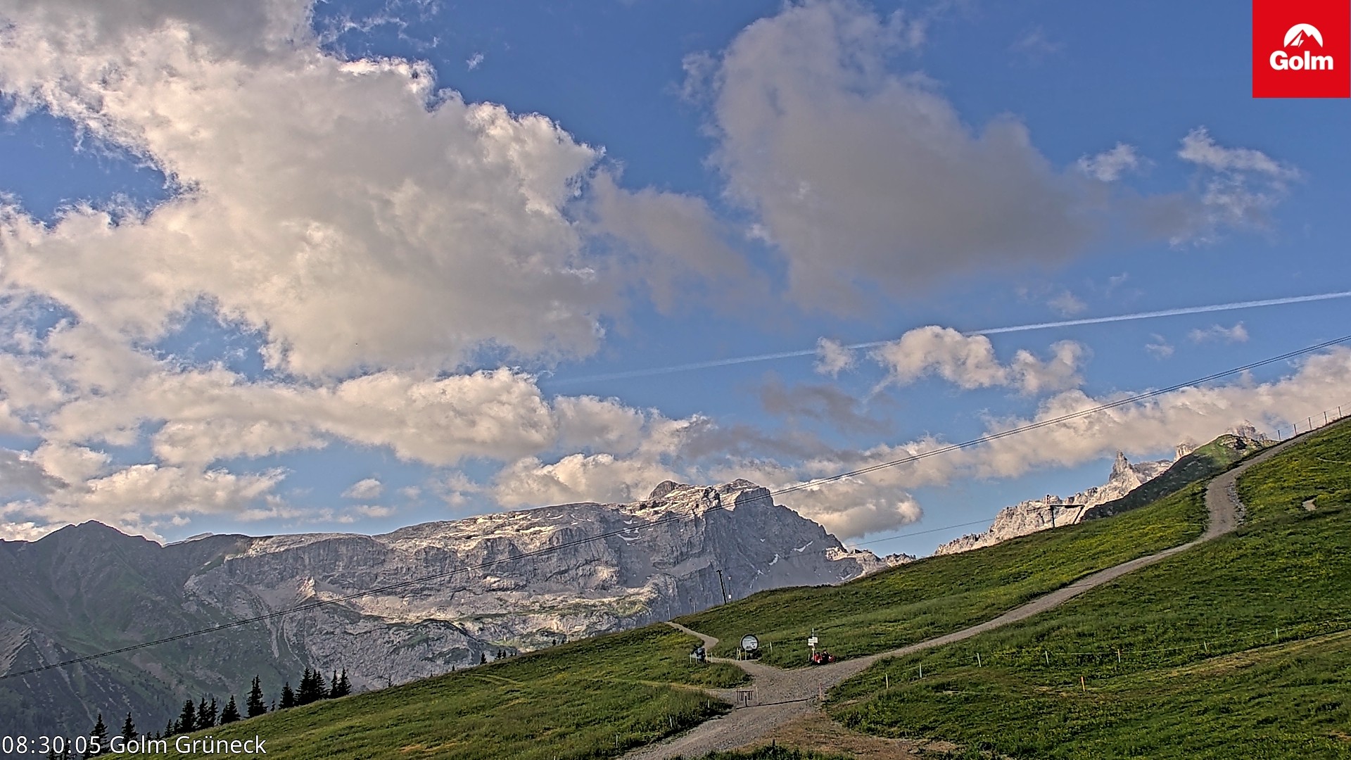 Archiv Foto Webcam Blick vom Golm auf die Tschaggunser Mittagsspitze