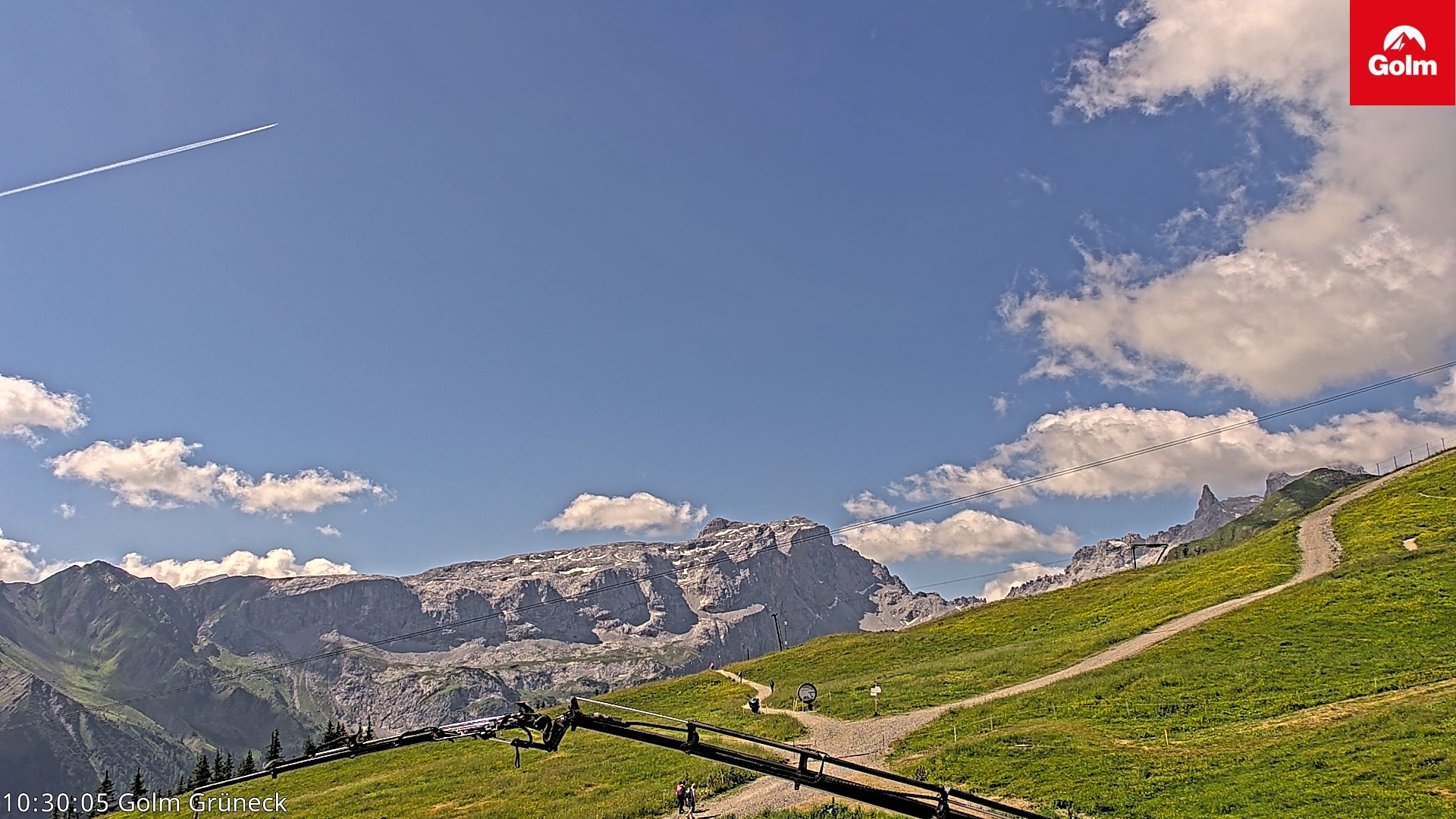 Archiv Foto Webcam Blick vom Golm auf die Tschaggunser Mittagsspitze