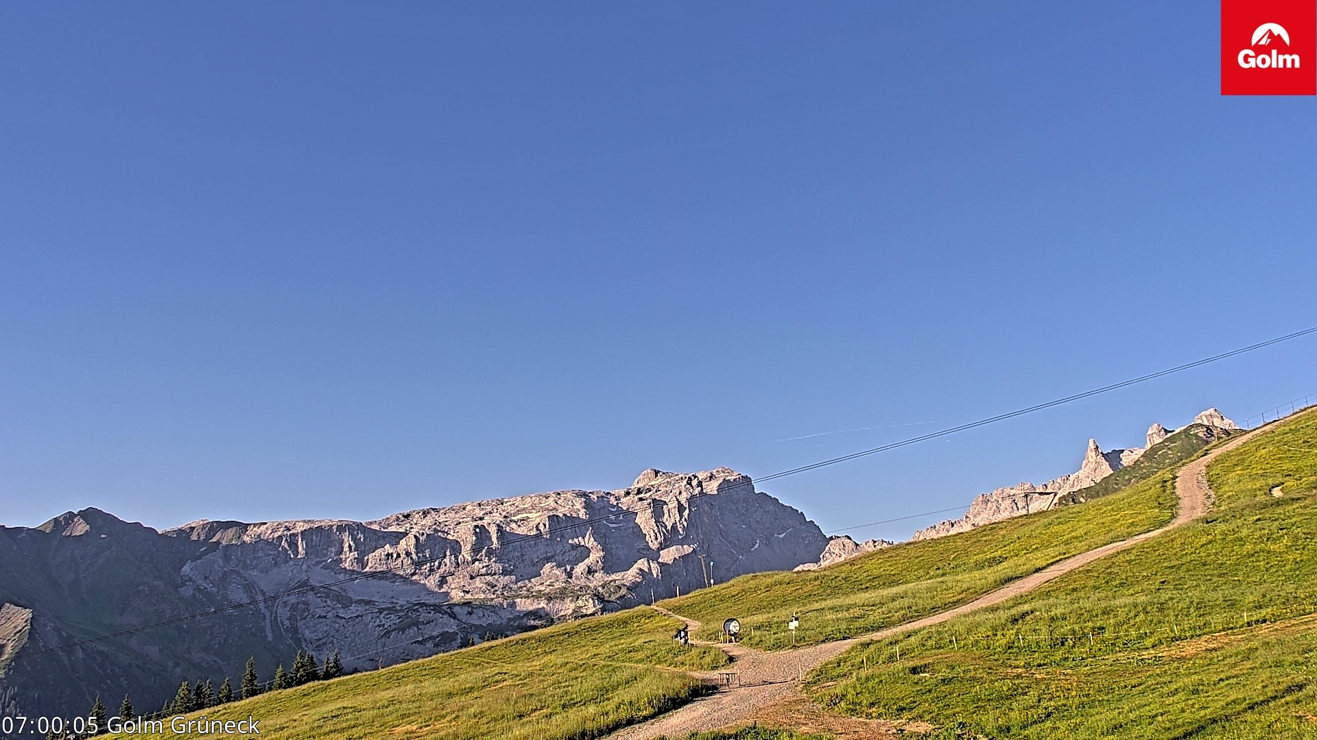Archiv Foto Webcam Blick vom Golm auf die Tschaggunser Mittagsspitze
