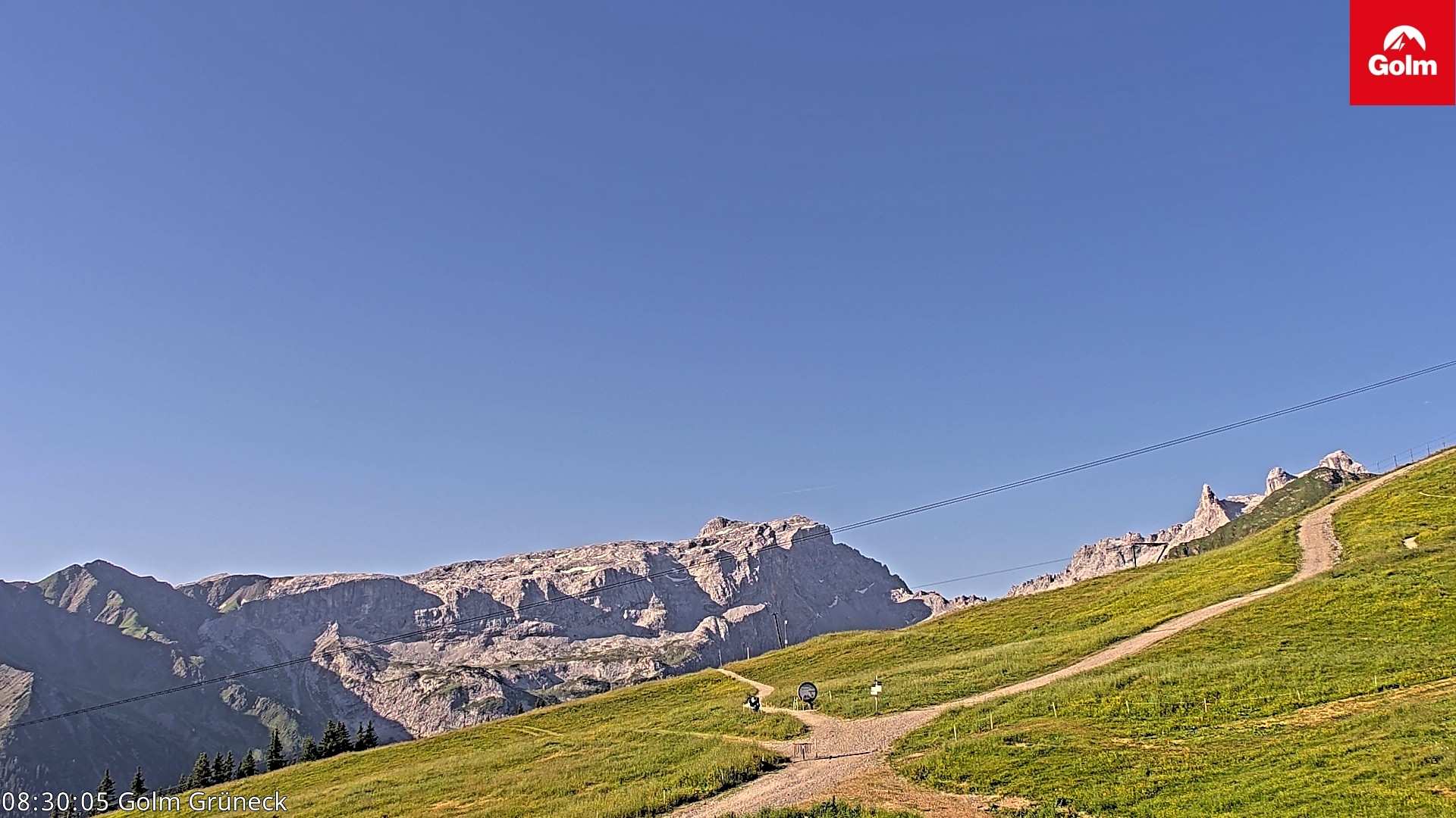 Archiv Foto Webcam Blick vom Golm auf die Tschaggunser Mittagsspitze
