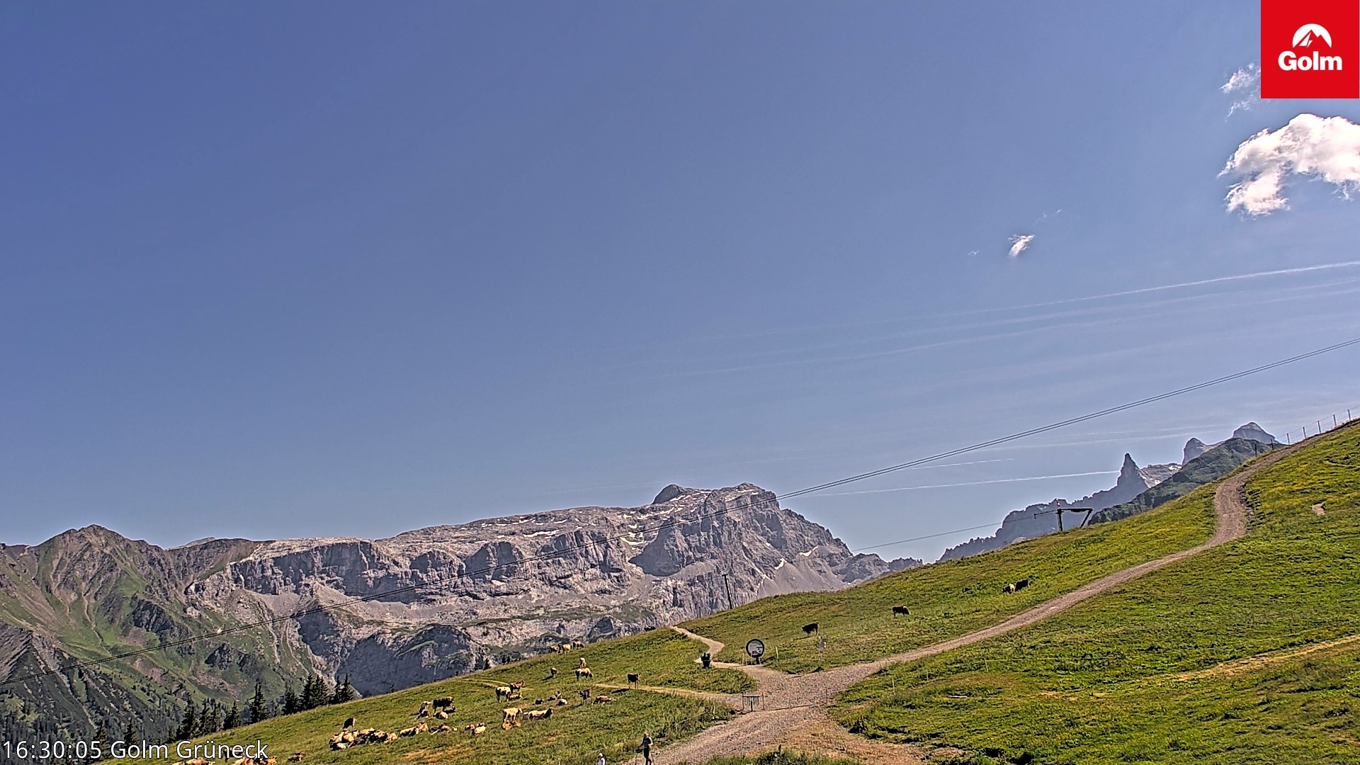 Archiv Foto Webcam Blick vom Golm auf die Tschaggunser Mittagsspitze