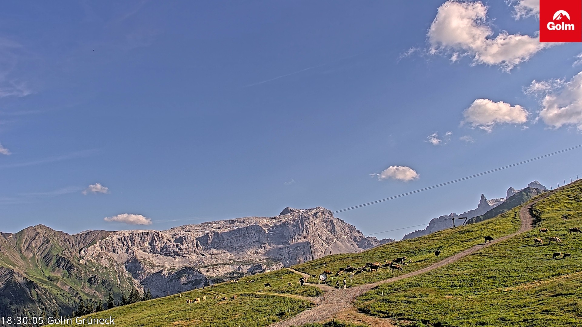 Archiv Foto Webcam Blick vom Golm auf die Tschaggunser Mittagsspitze