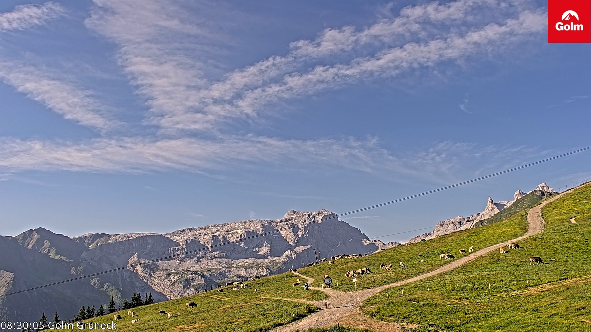 Archived image Webcam View Tschagguns Mittagsspitze from Golm