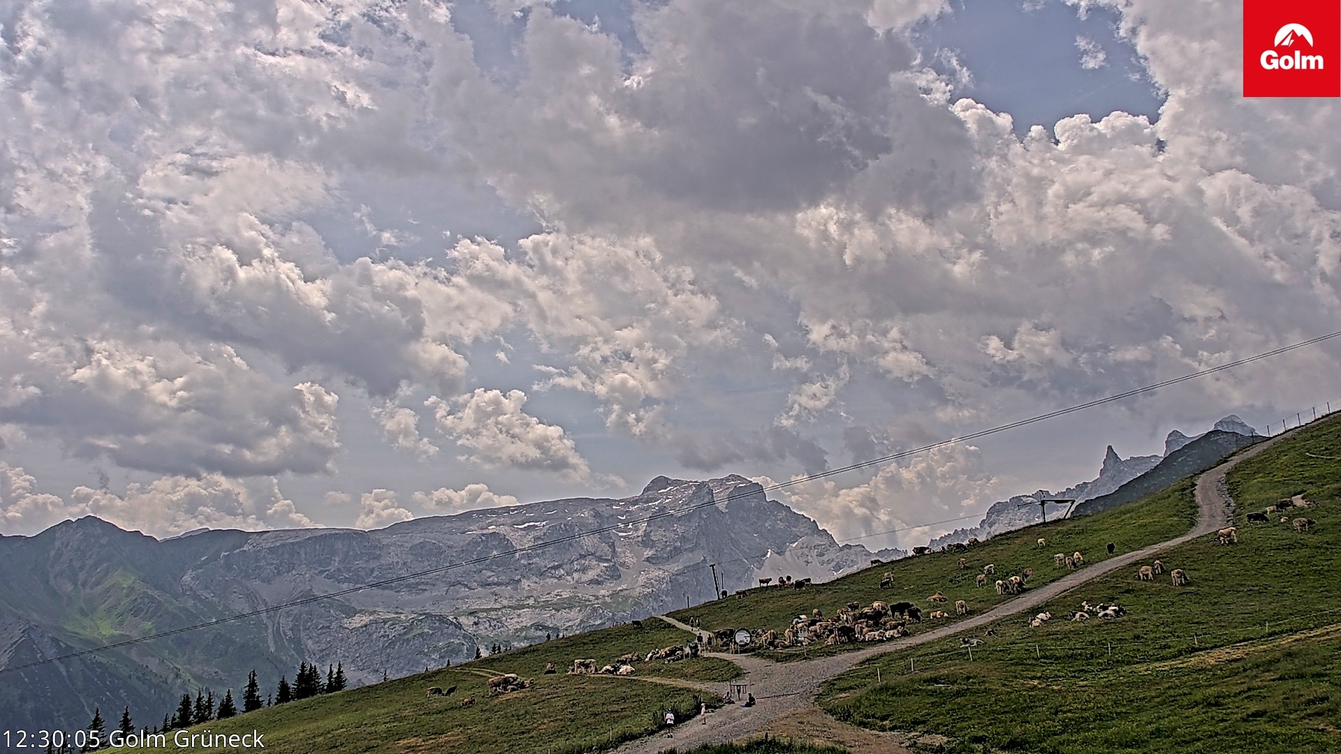 Archived image Webcam View Tschagguns Mittagsspitze from Golm