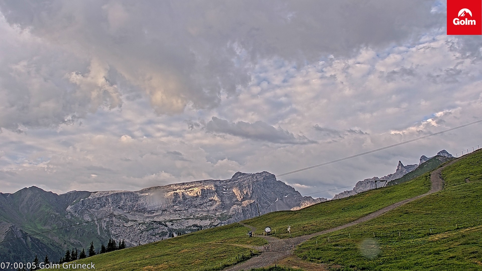 Archiv Foto Webcam Blick vom Golm auf die Tschaggunser Mittagsspitze