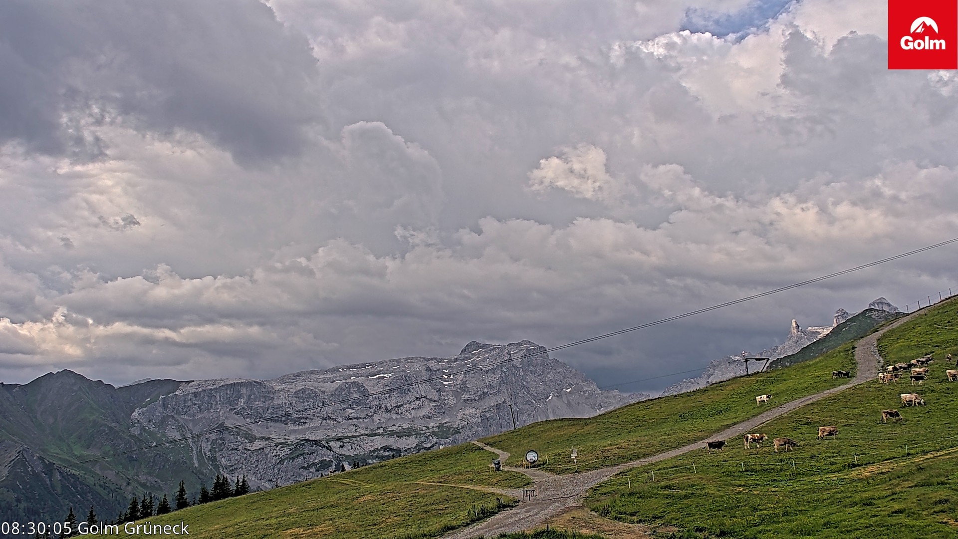 Archiv Foto Webcam Blick vom Golm auf die Tschaggunser Mittagsspitze