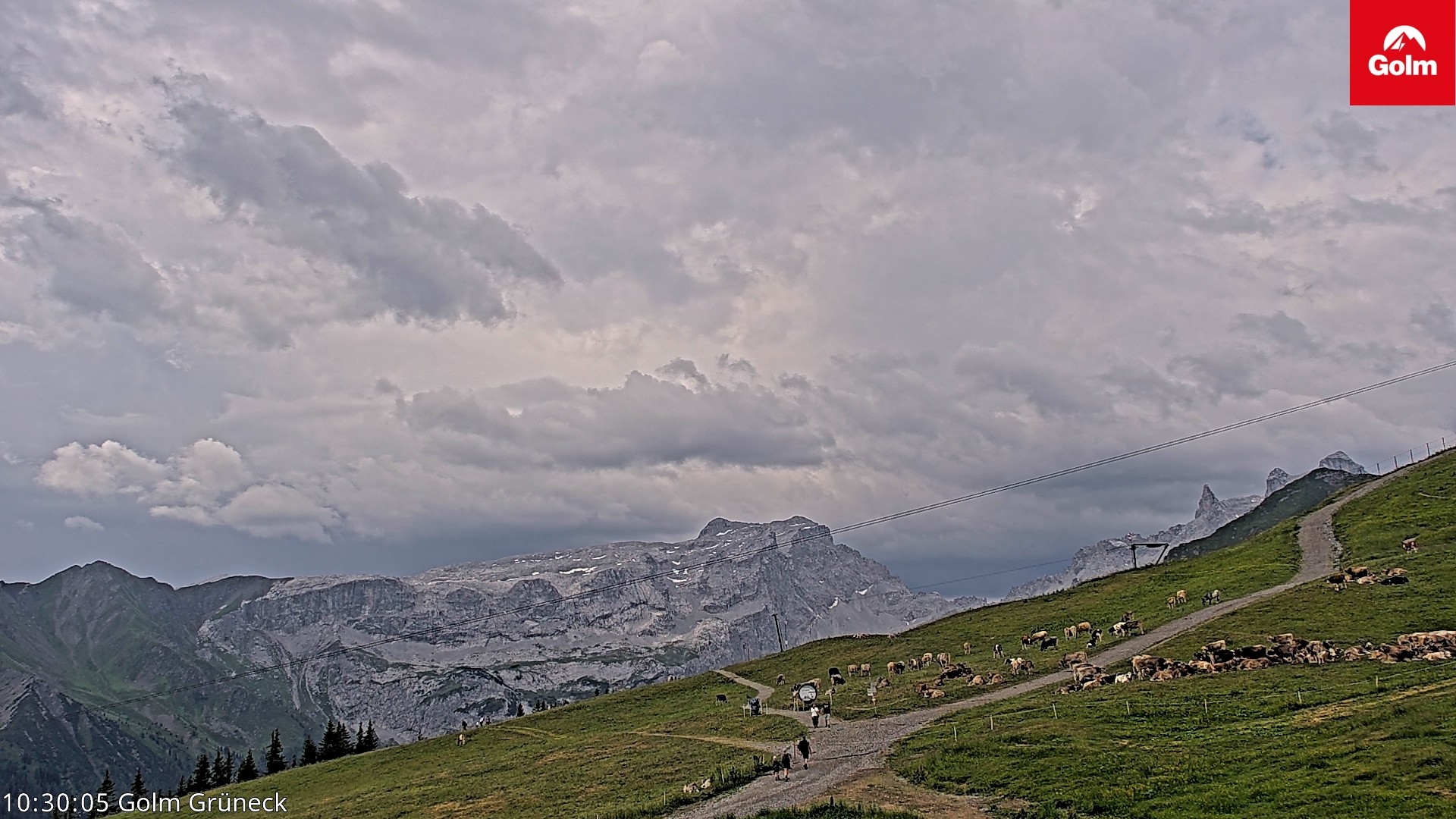 Archiv Foto Webcam Blick vom Golm auf die Tschaggunser Mittagsspitze
