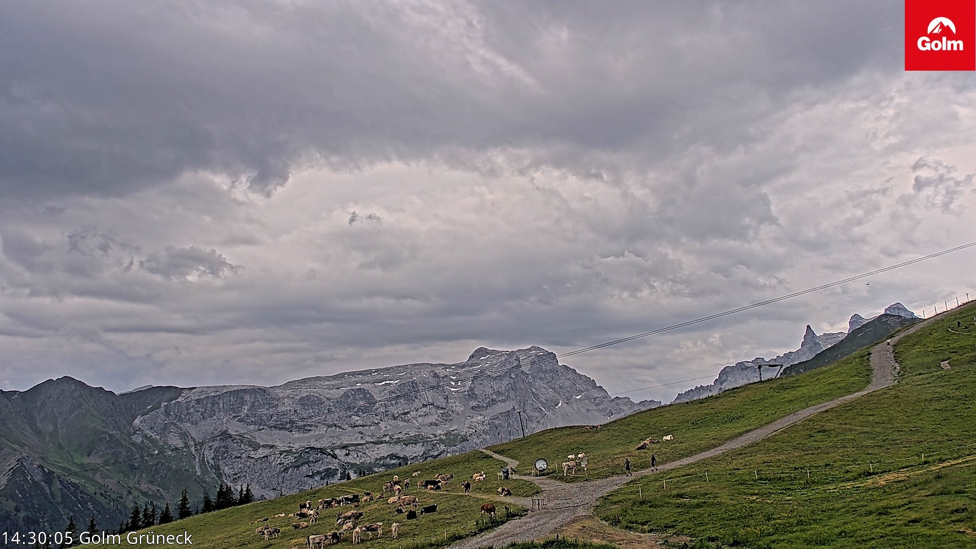 Archiv Foto Webcam Blick vom Golm auf die Tschaggunser Mittagsspitze