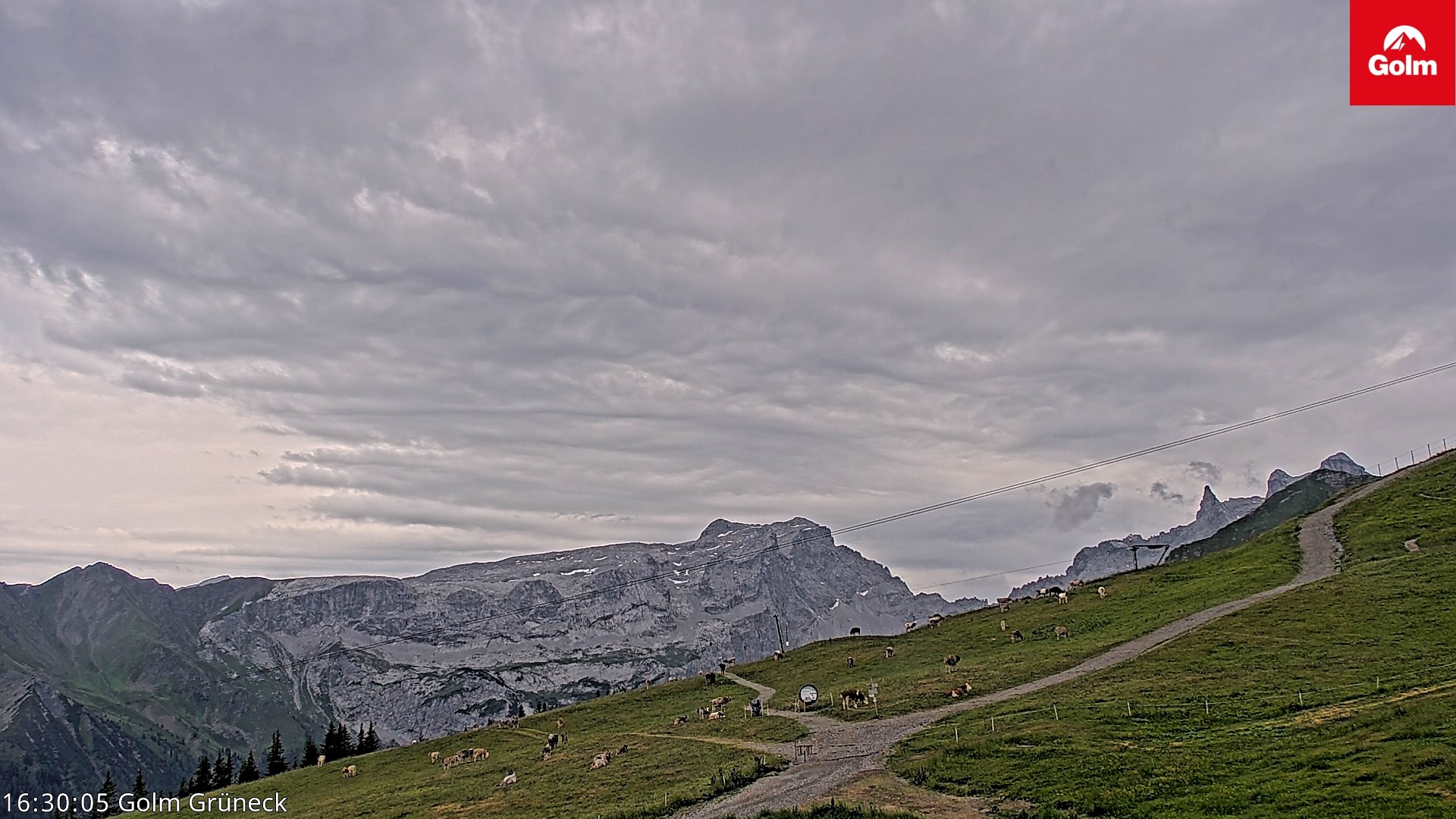 Archiv Foto Webcam Blick vom Golm auf die Tschaggunser Mittagsspitze