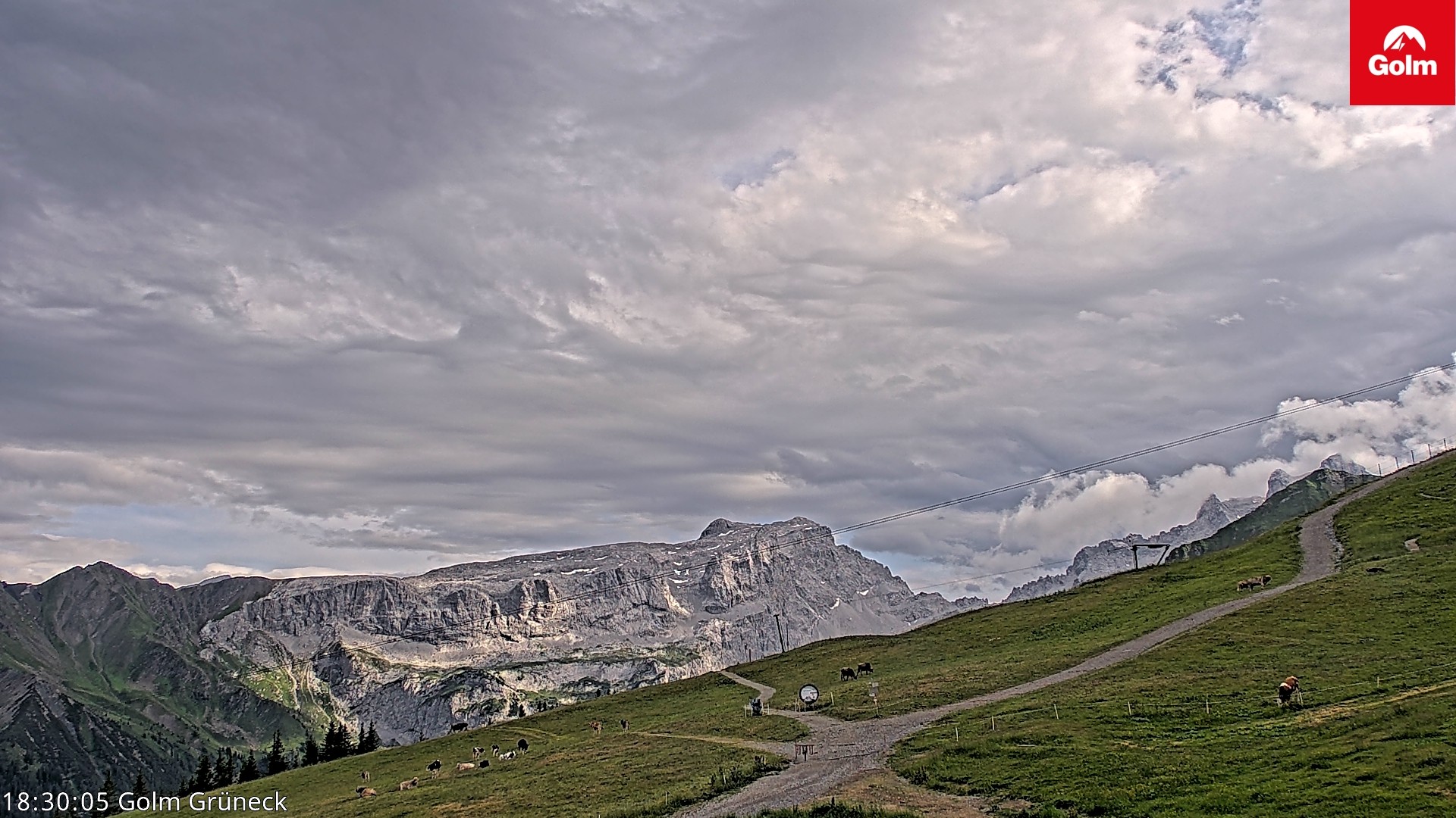 Archiv Foto Webcam Blick vom Golm auf die Tschaggunser Mittagsspitze