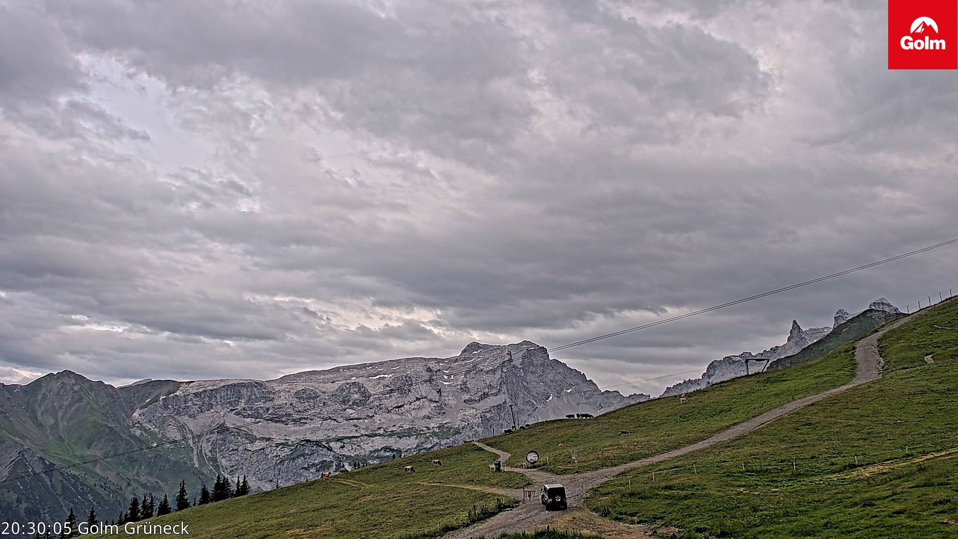 Archiv Foto Webcam Blick vom Golm auf die Tschaggunser Mittagsspitze