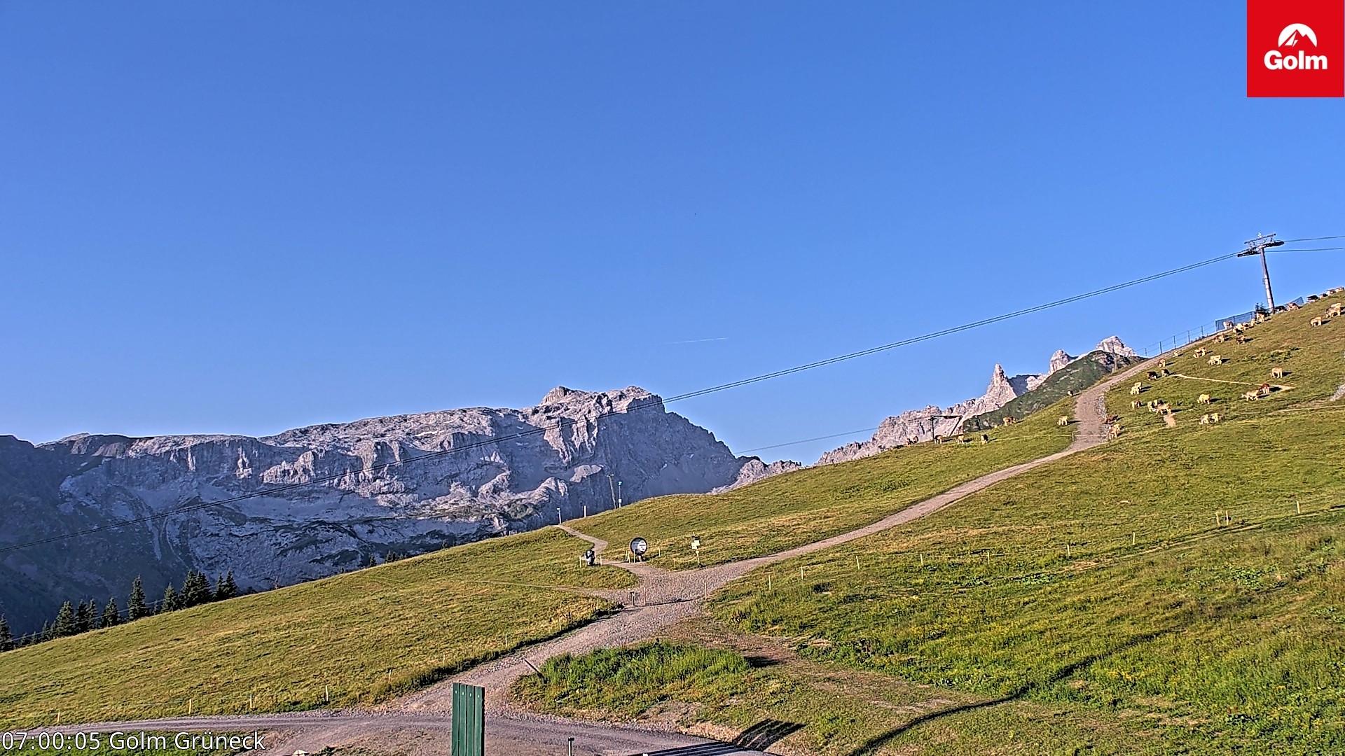 Archiv Foto Webcam Blick vom Golm auf die Tschaggunser Mittagsspitze