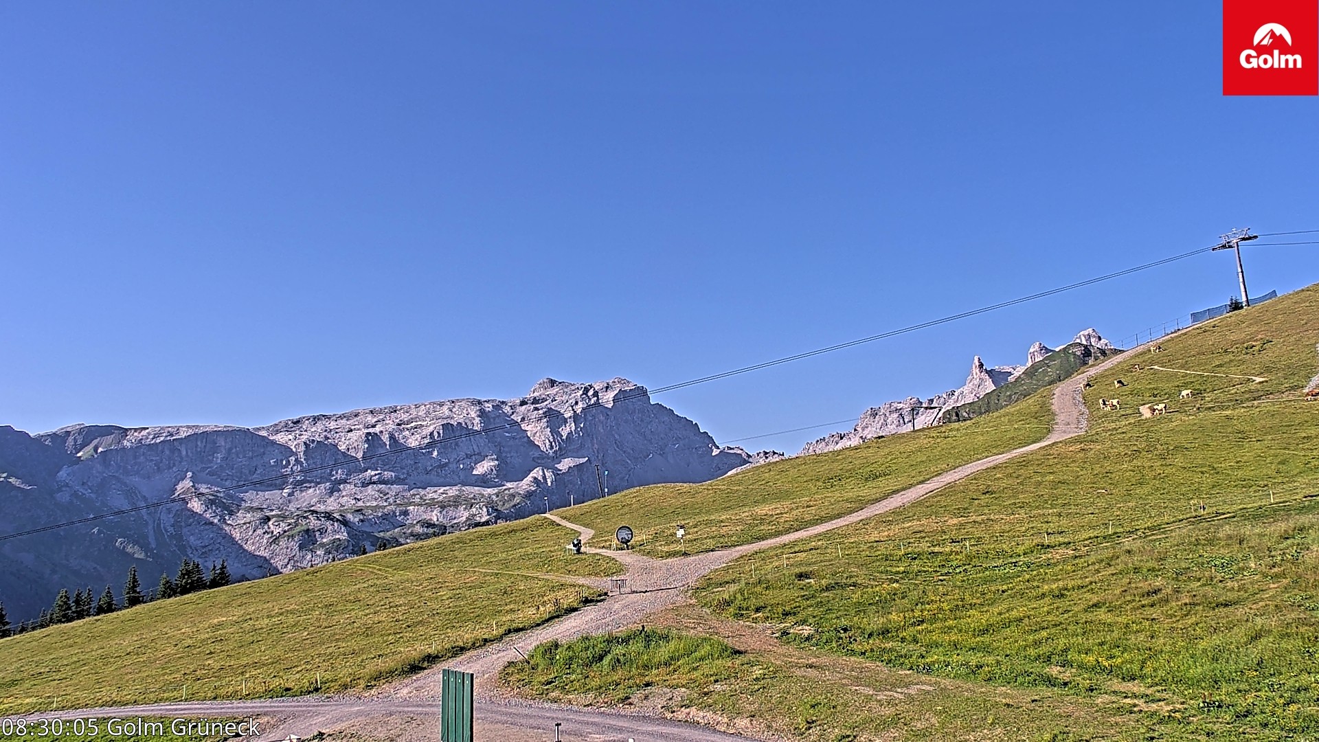 Archiv Foto Webcam Blick vom Golm auf die Tschaggunser Mittagsspitze
