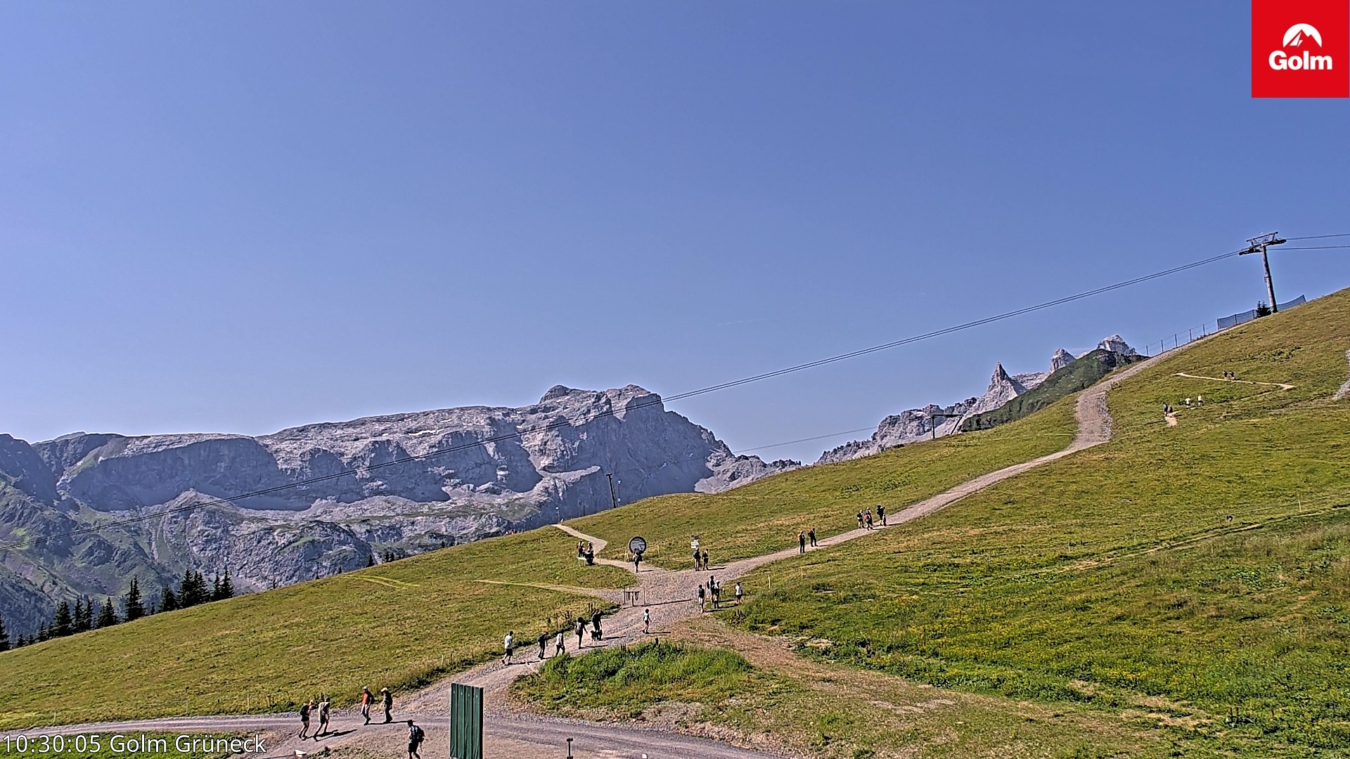 Archiv Foto Webcam Blick vom Golm auf die Tschaggunser Mittagsspitze